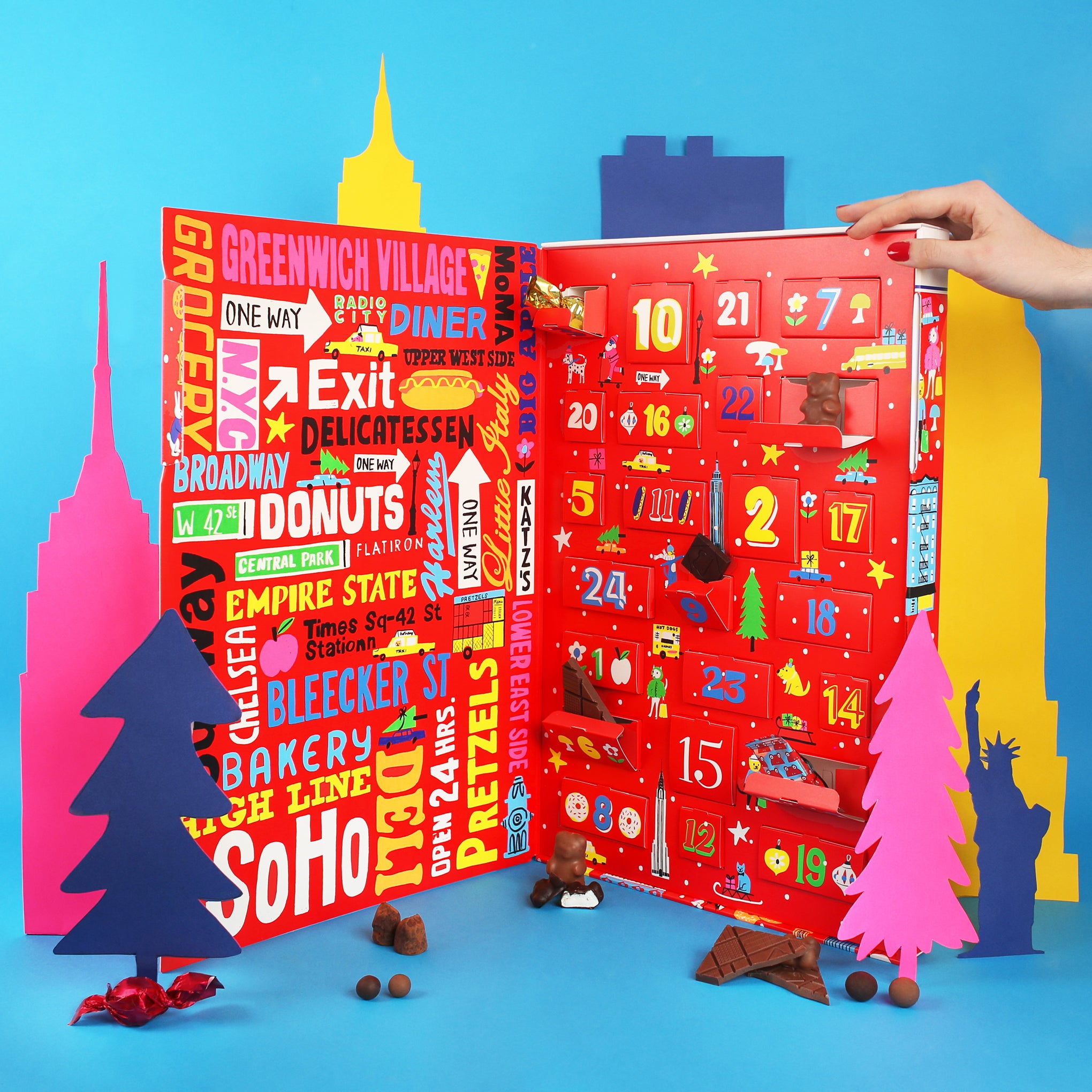 Super NYC Chocolate 24-Day Advent Calendar – MoMA Design Store Super NYC Chocolate 24-Day Advent Calendar – MoMA Design Store