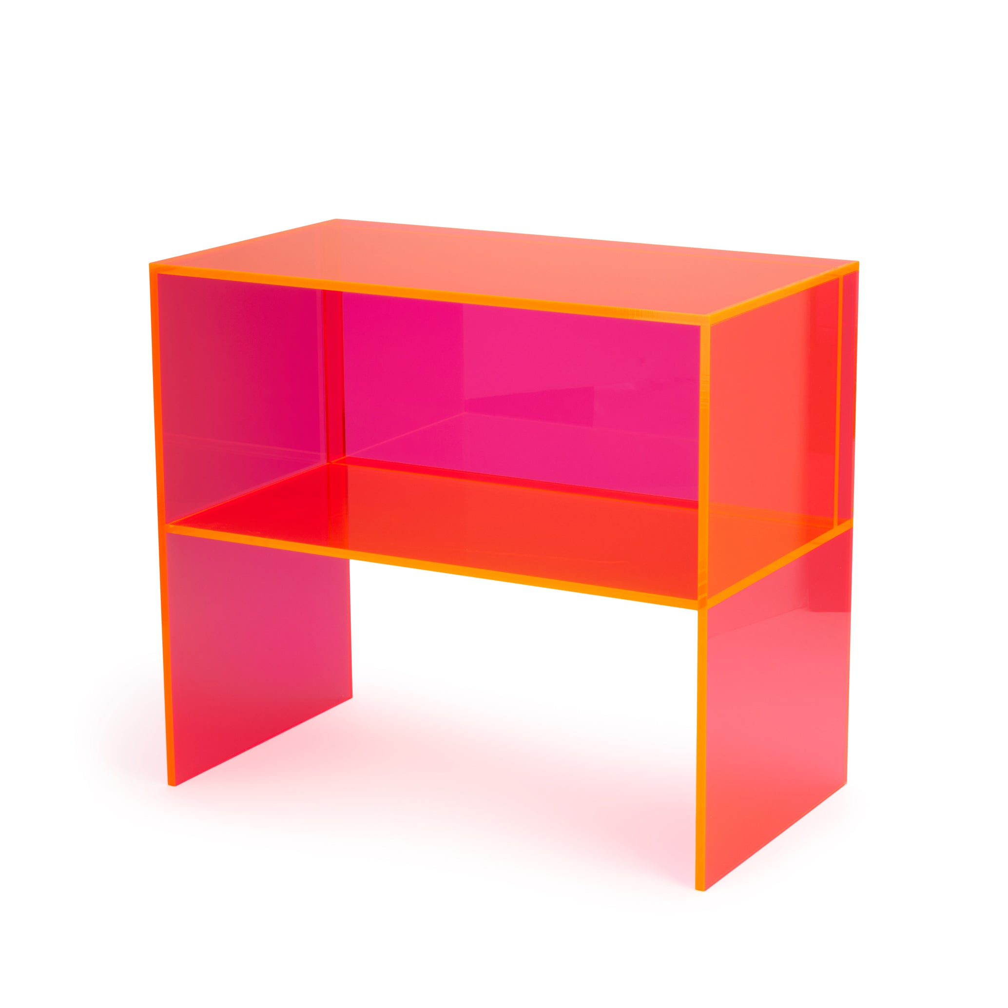 Two-Way Side Table - Neon Orange/ Neon Pink – MoMA Design Store