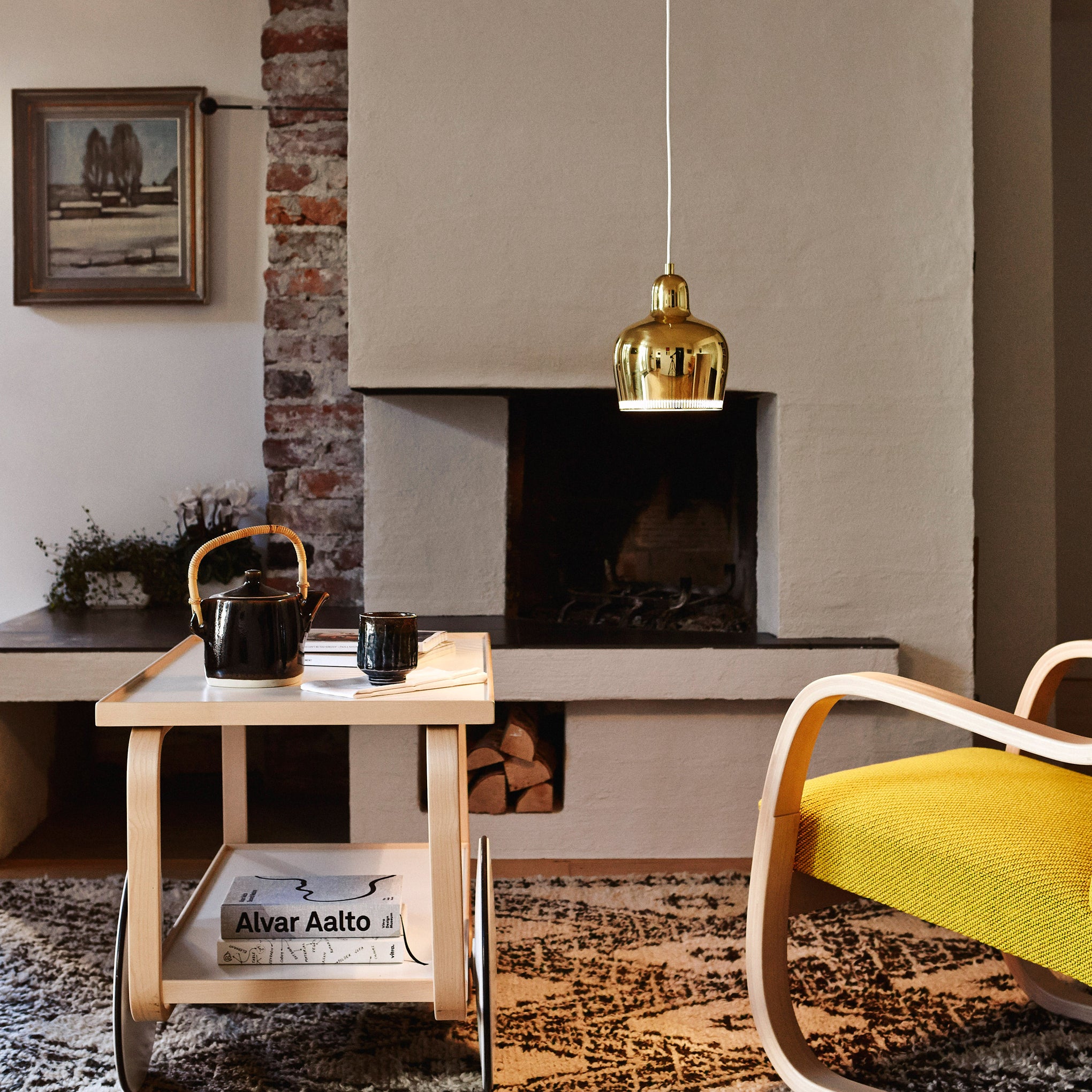 Artek Aalto Tea Trolley 901 - White/ Black/ Birch – MoMA Design Store