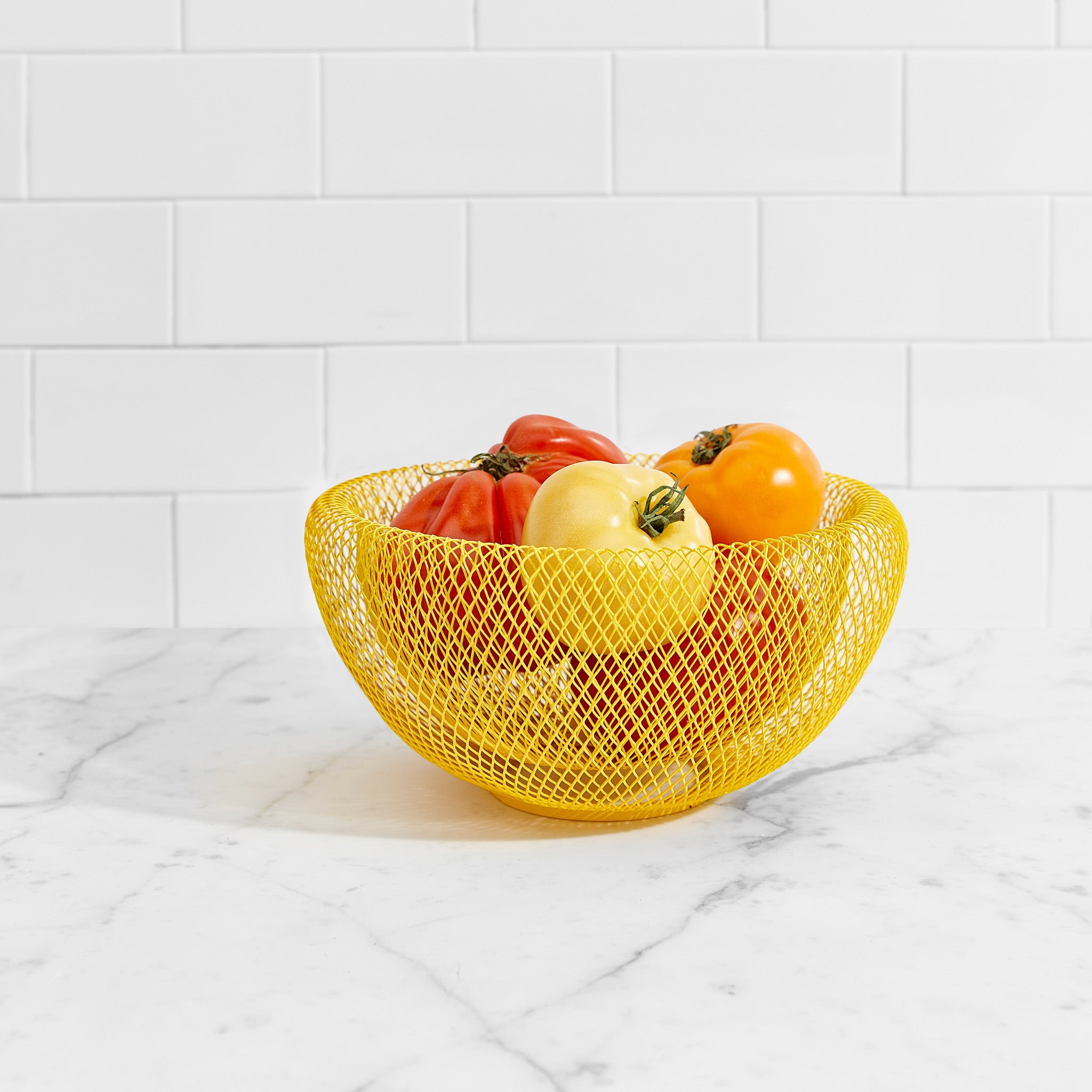 Moma Wire Mesh Bowl - Yellow