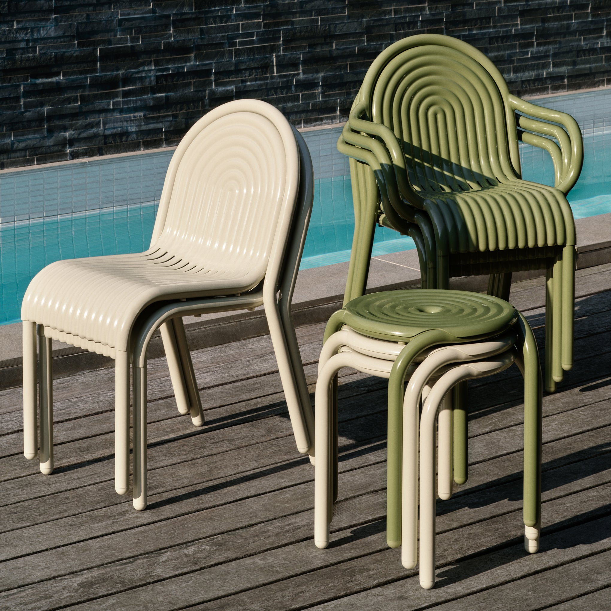 Tom Dixon Groove Outdoor Armchair - Moss – MoMA Design Store