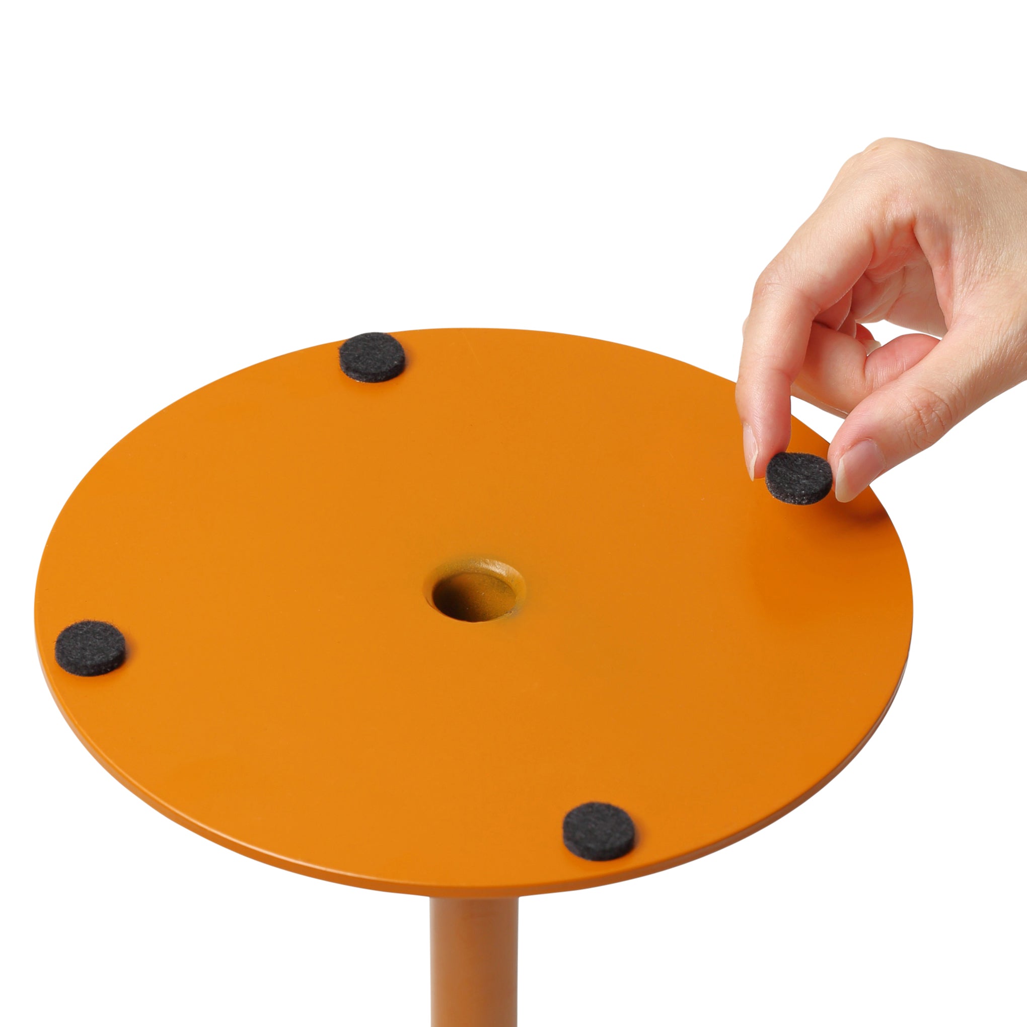 Pedestal Side Table - Tan Orange – MoMA Design Store