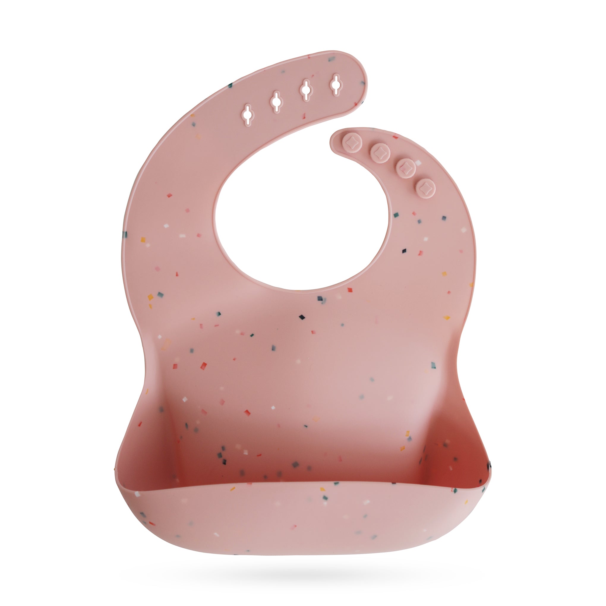 Confetti Silicone Adjustable Bib - Pink