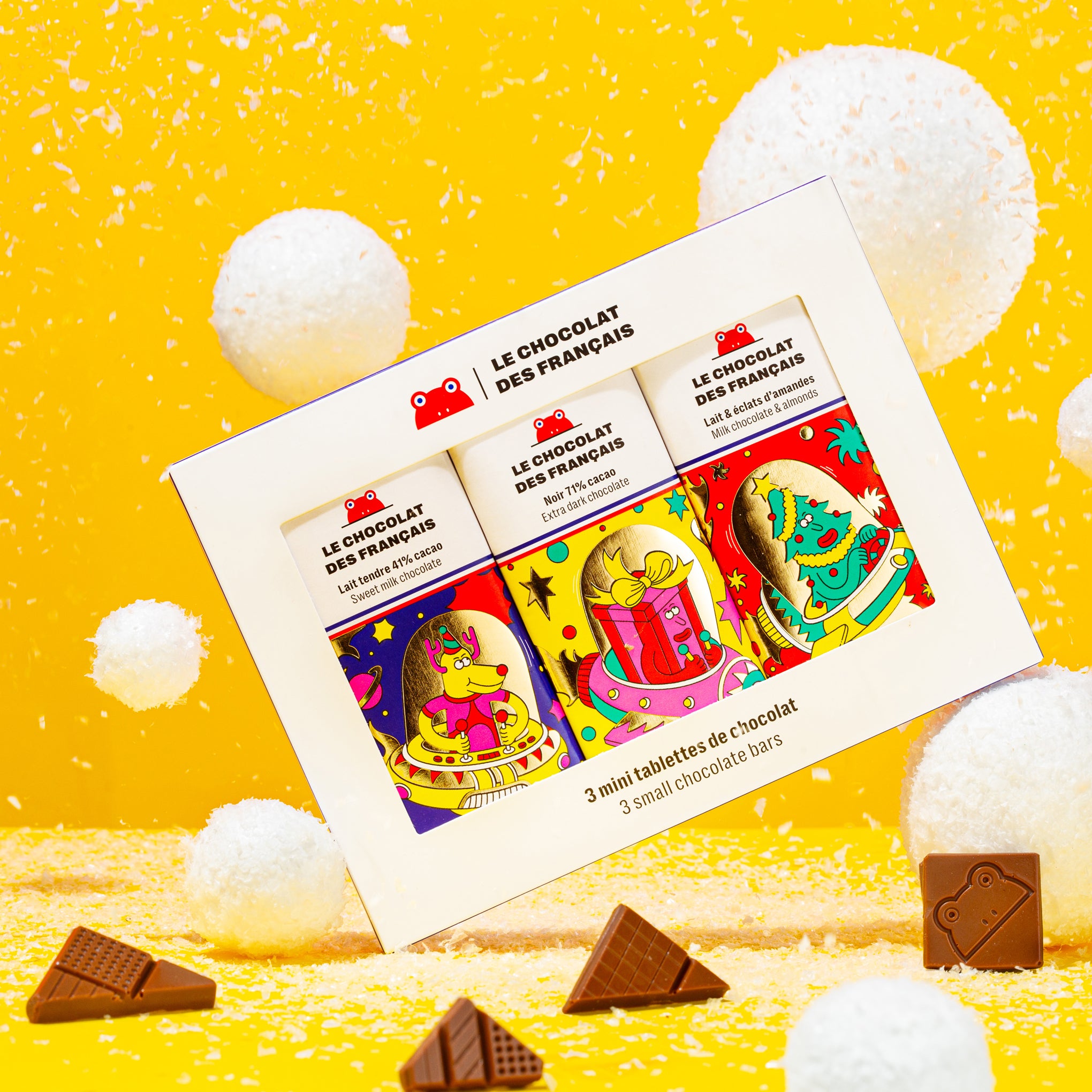 Le chocolat des Français Galactic Mini Chocolate Bars - Set of 3