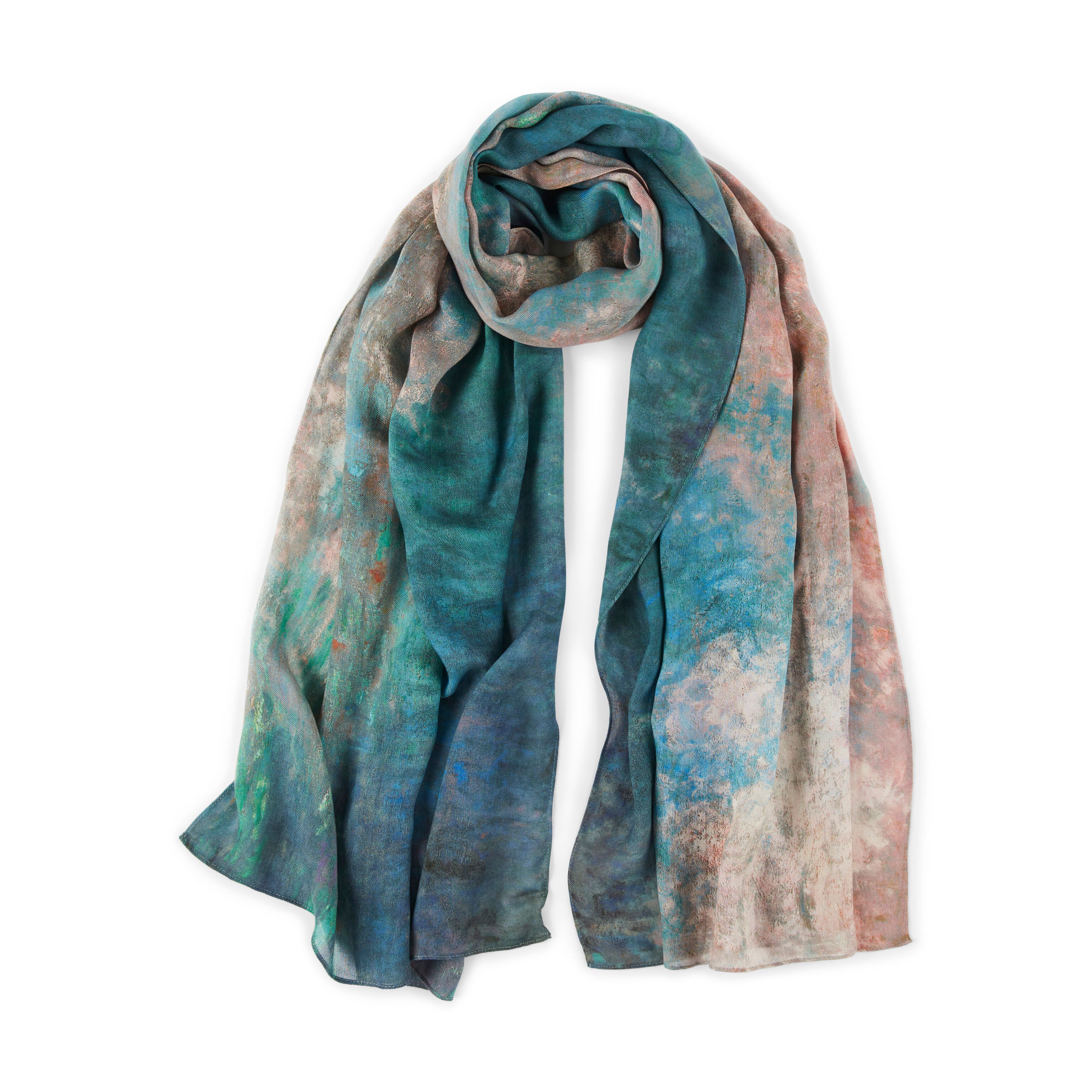 Water Lillies - Hand woven merino, alpaca, outlet and silk scarf