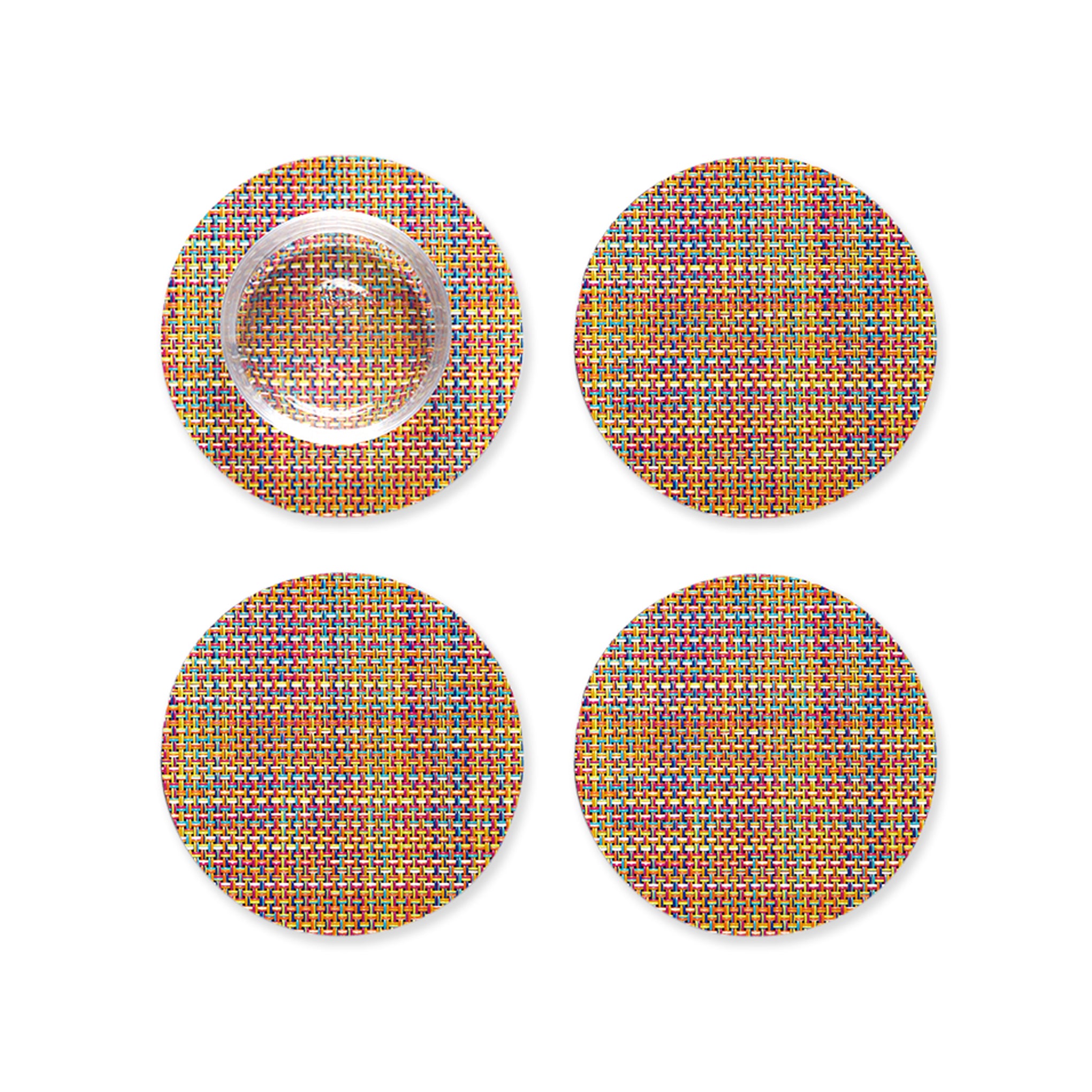 Chilewich Mini Basketweave Coasters - Set of 4 - Confetti – MoMA