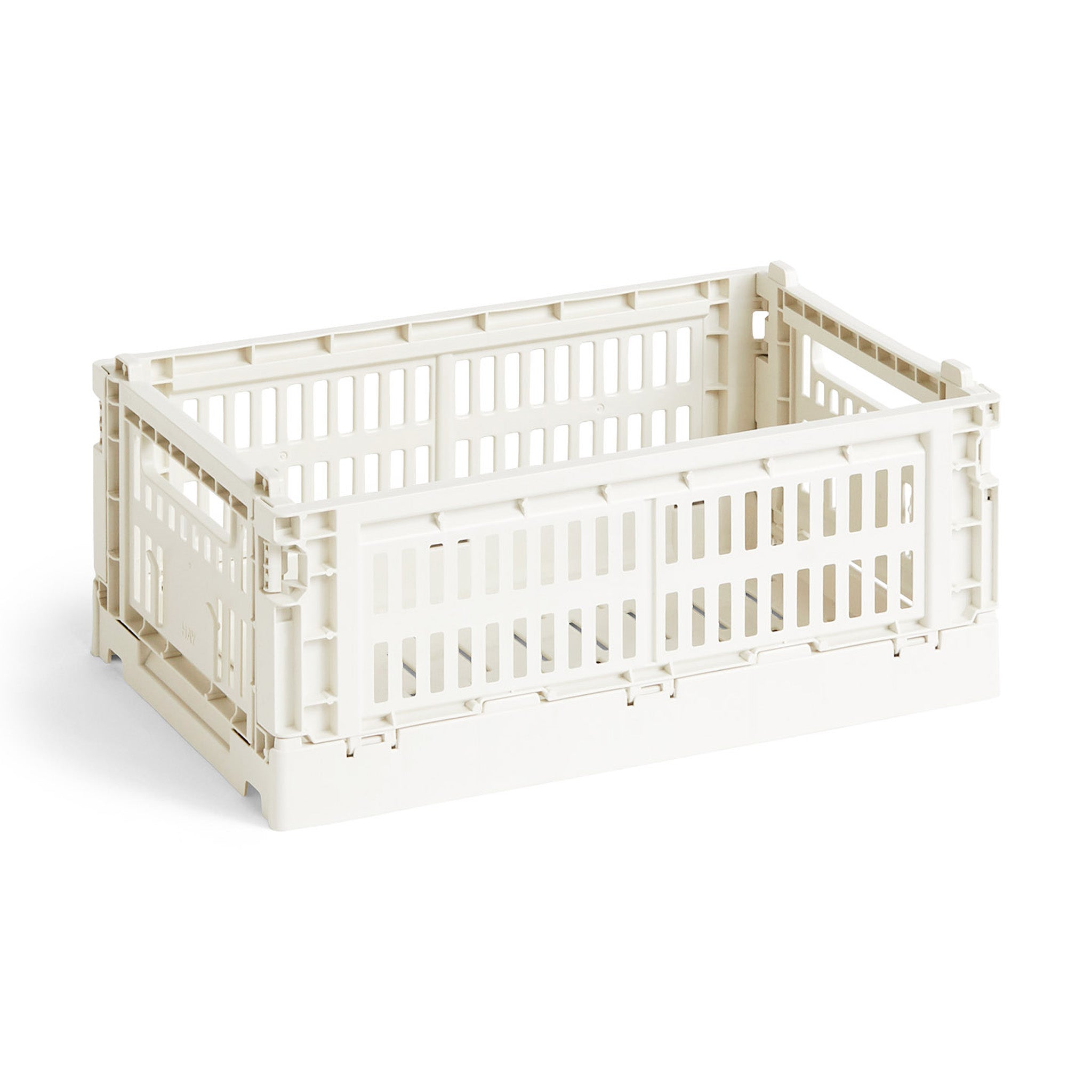 HAY colour crate S ホワイト3個セット HAY Recycled Plastic Collapsible Color Crate - Off White – MoMA