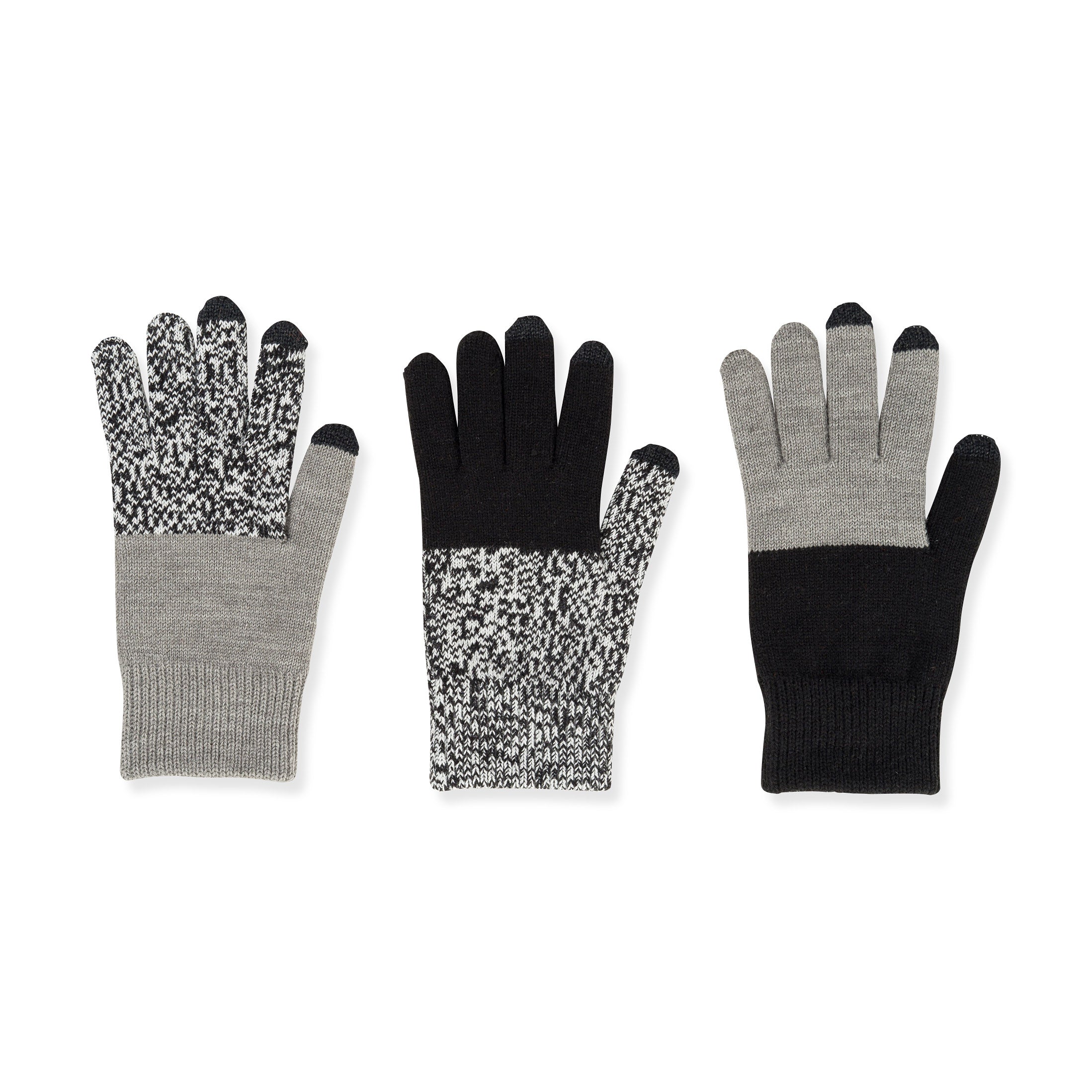 Touchscreen a Pair MoMA Black Design - Gloves – Spare & Colorblock Gray Store