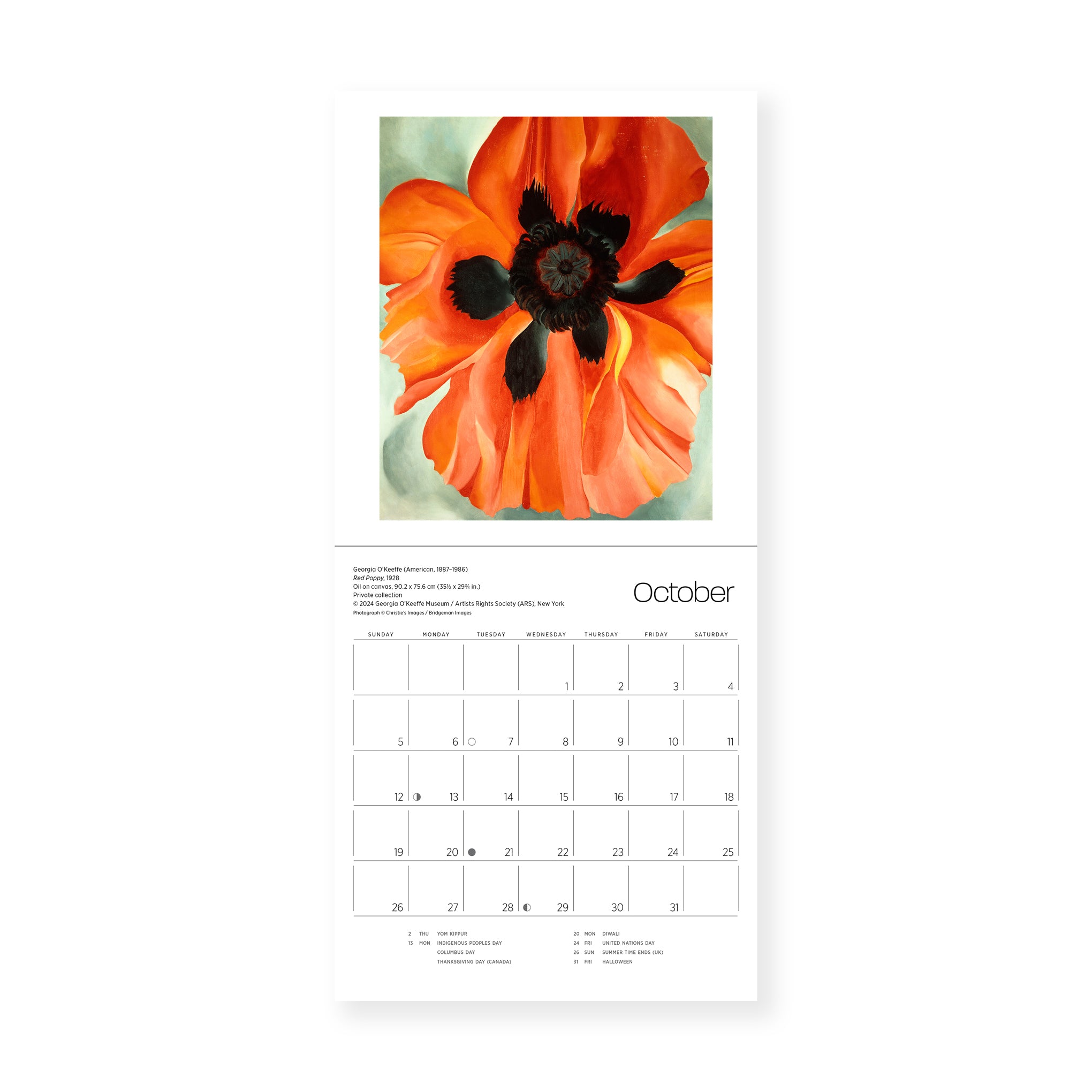 2025 O’Keeffe Mini Wall Calendar MoMA Design Store