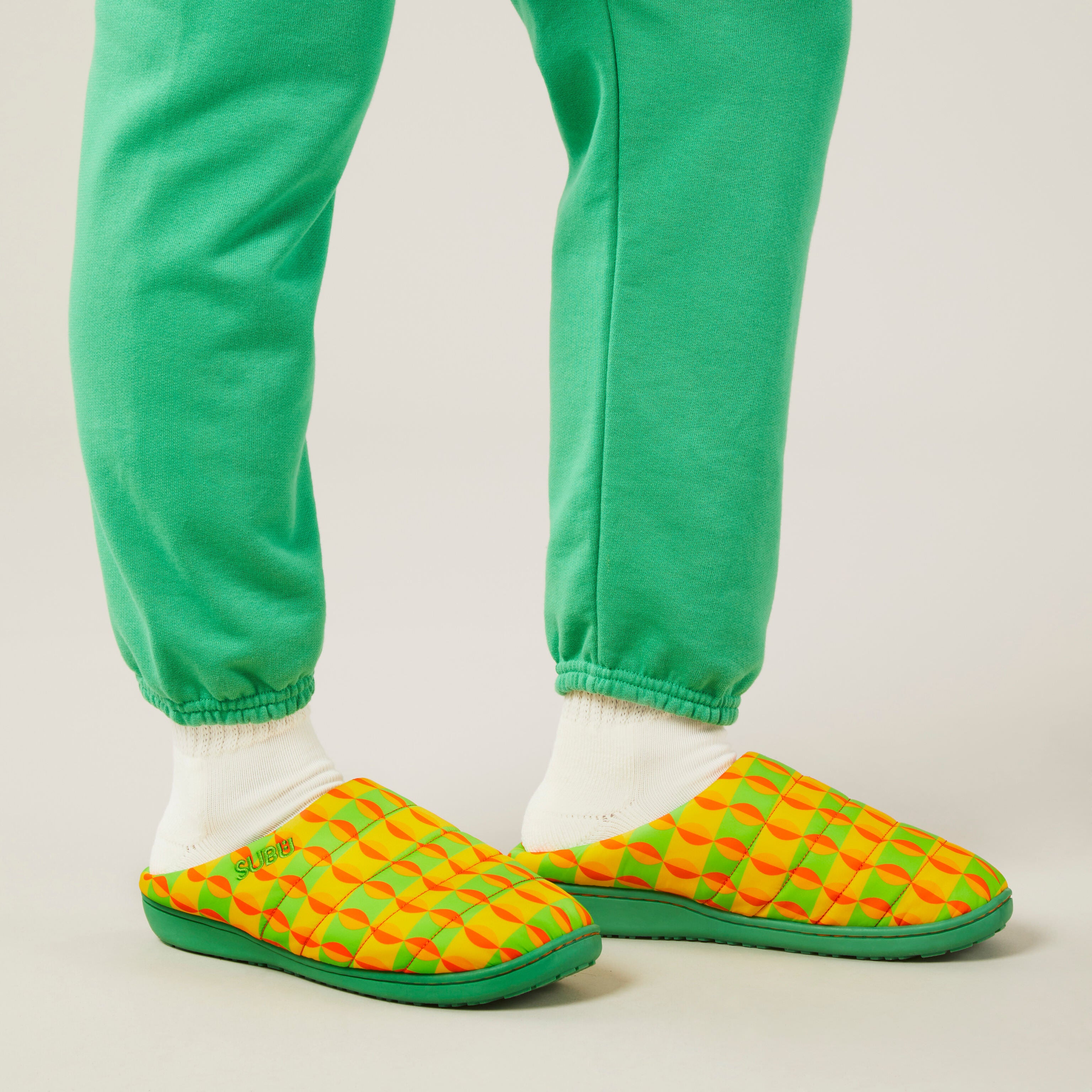 Yinka Ilori for MoMA Subu Slippers - Green & Yellow (Obi) – MoMA Design  Store