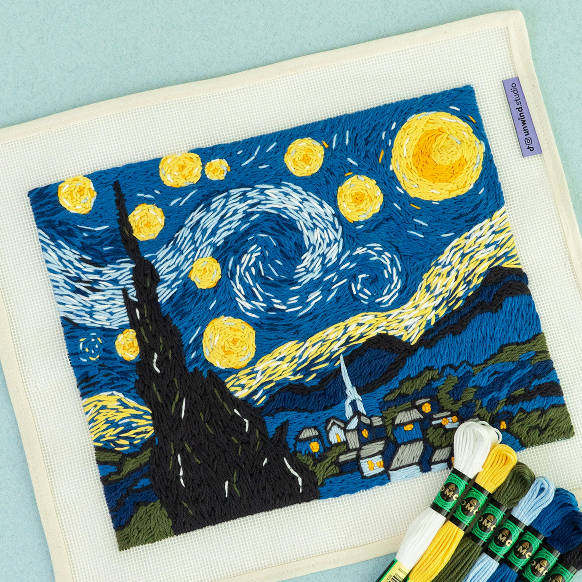 DIY Vincent van Gogh The Starry Night Needlepoint Kit – MoMA