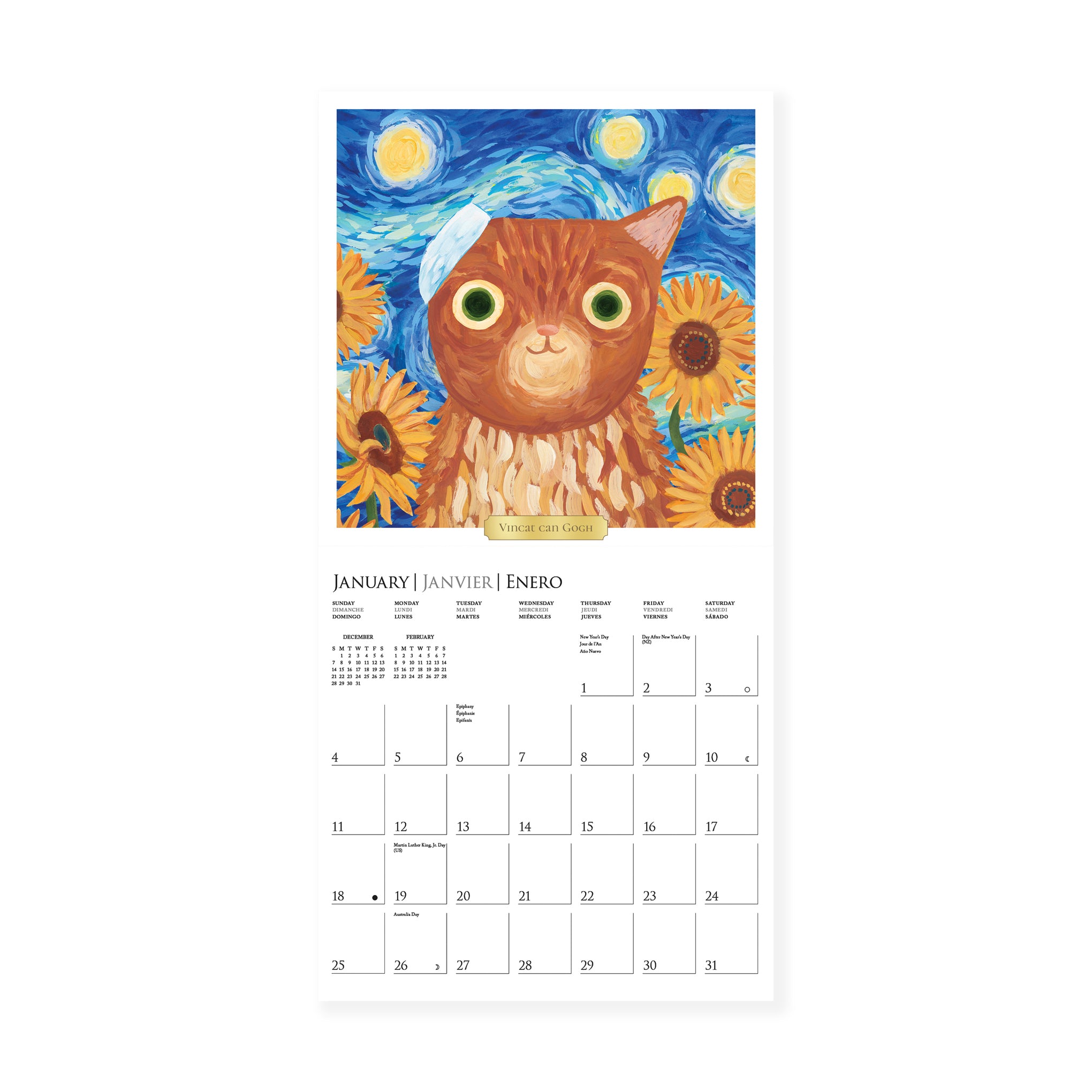 2026 Artsy Cat Wall Calendar – MoMA Design Store