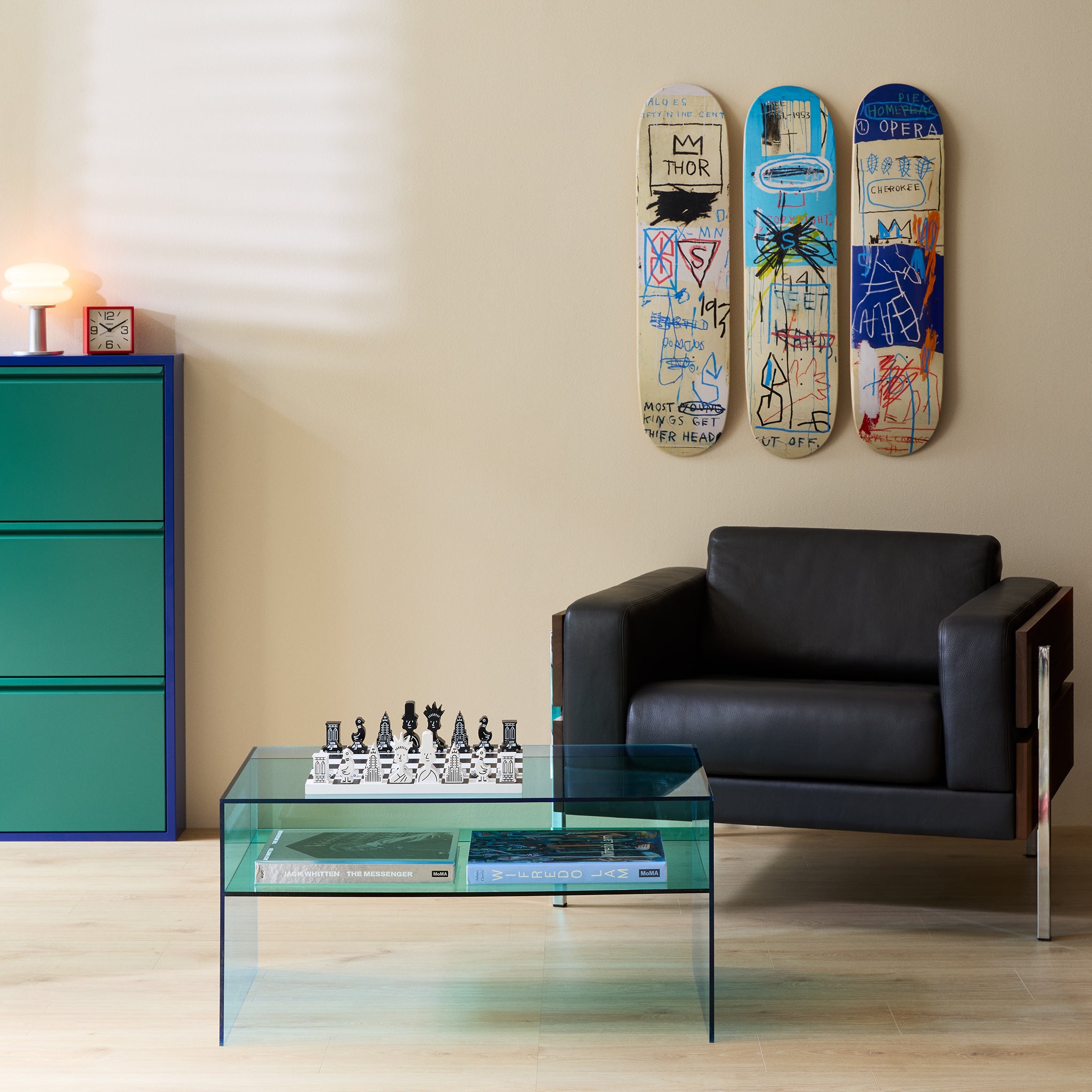 Jean-Michel Basquiat Charles the First Skateboard Triptych from