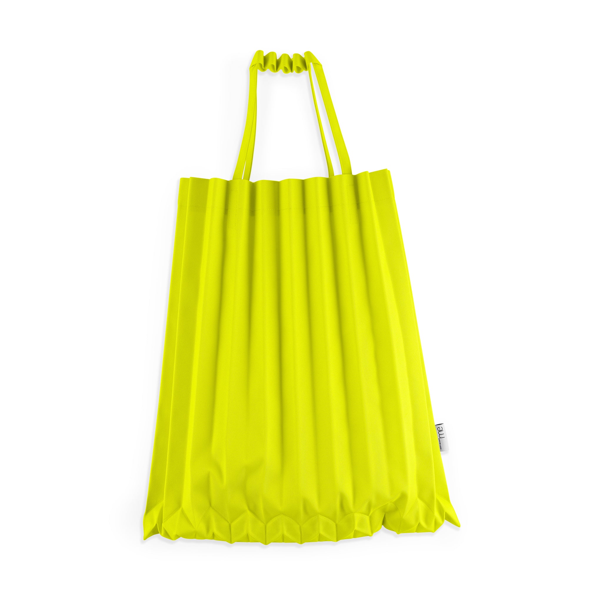 ショルダーバッグ me ISSEY MIYAKE TRUNK PLEATS BAG me ISSEY MIYAKE Recycled Polyester Trunk Pleats Bag - Lime Yellow
