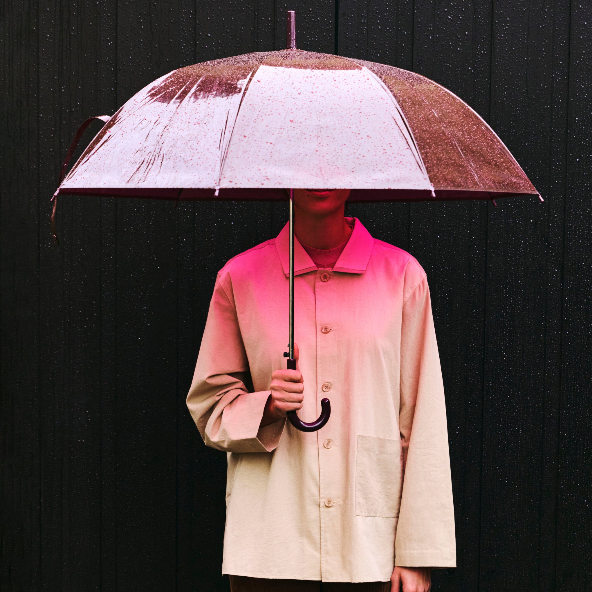 HAY Canopy Stick Recycled Plastic Umbrella - Burgundy – MoMA