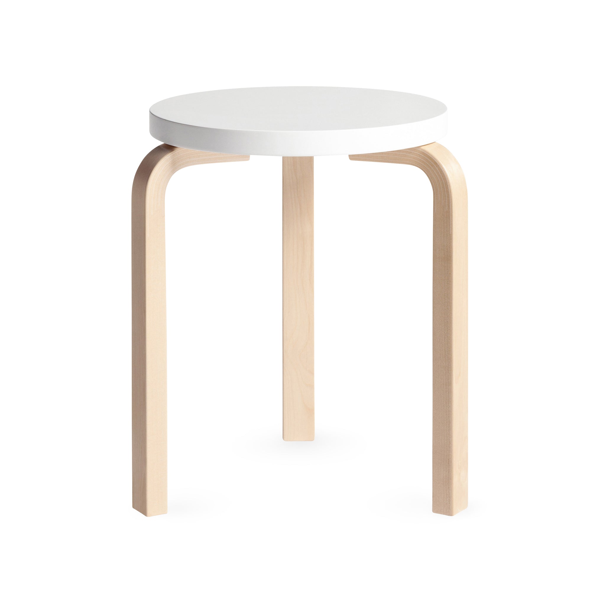 1950s stool60 Alvar Aaltoホワイトペイントartek Artek Aalto Stacking Stool 60 - White – MoMA Design Store