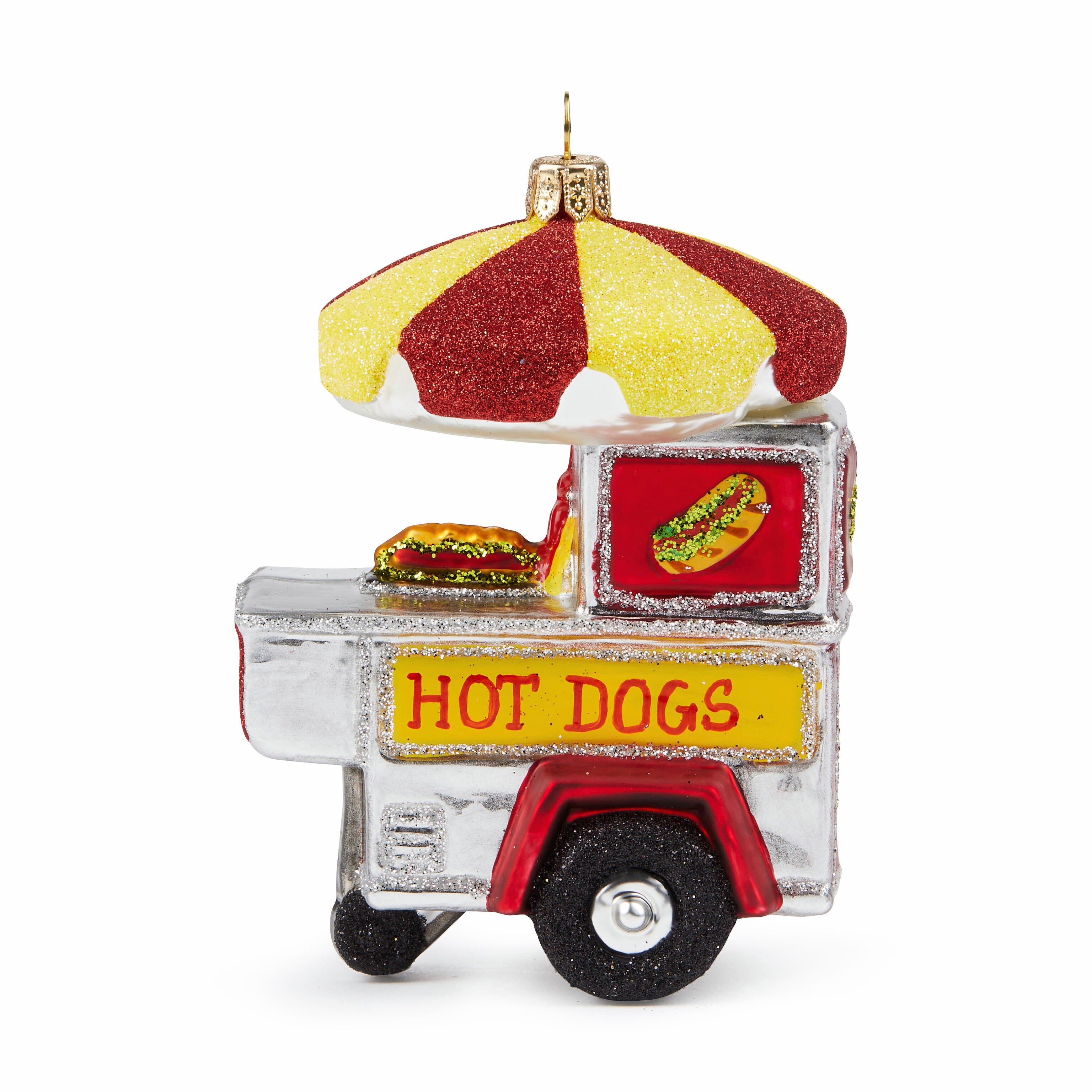 【NYC ガラス製オーナメント ホットドッグ】 NYC Glass Holiday Ornament - Hot Dog Cart – MoMA Design Store