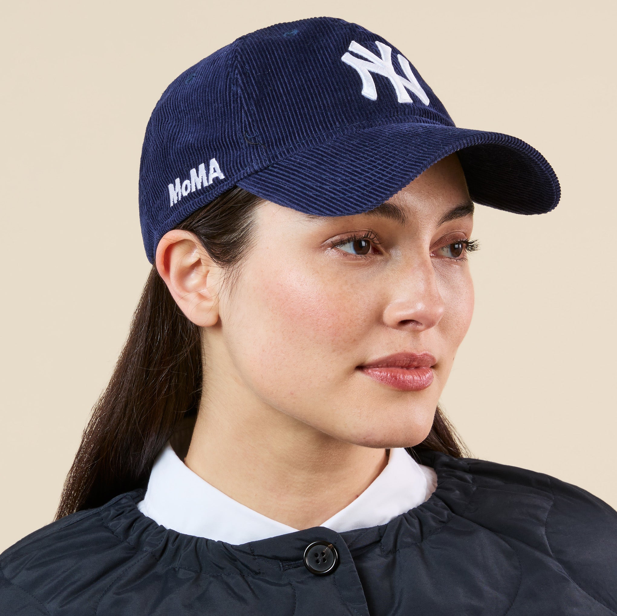 MoMA NY Yankees 9TWENTY Corduroy Adjustable Baseball Cap - Navy