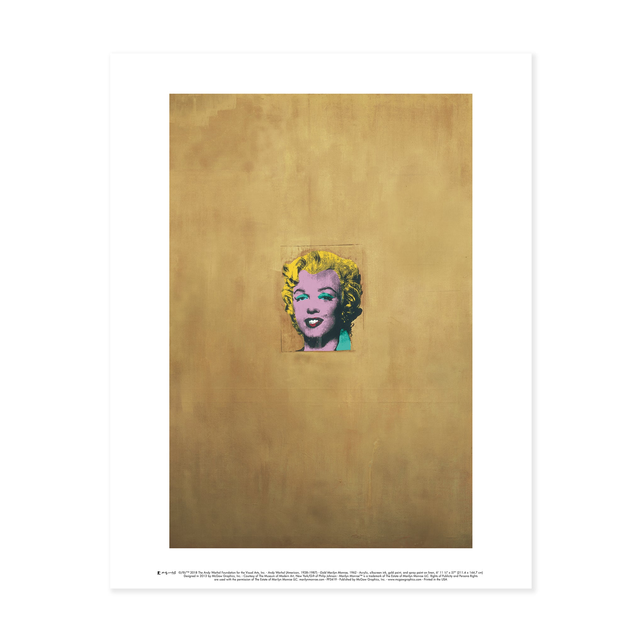 Andy Warhol: Gold Marilyn Monroe Print MoMA Design Store Andy Warhol: Gold Marilyn Monroe Print MoMA Design Store