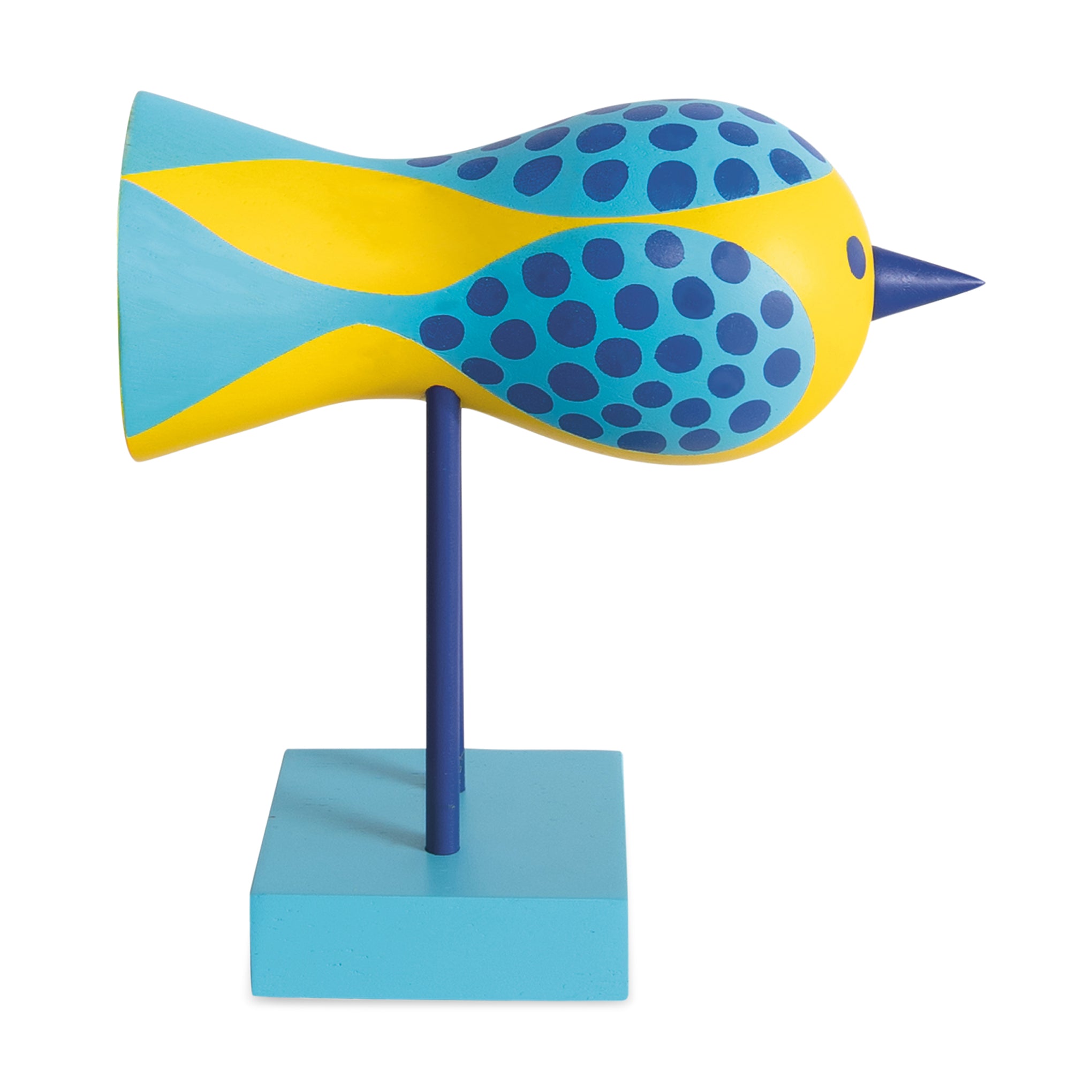Lisa Larson Wooden Bird Object - Blue Base – MoMA Design Store