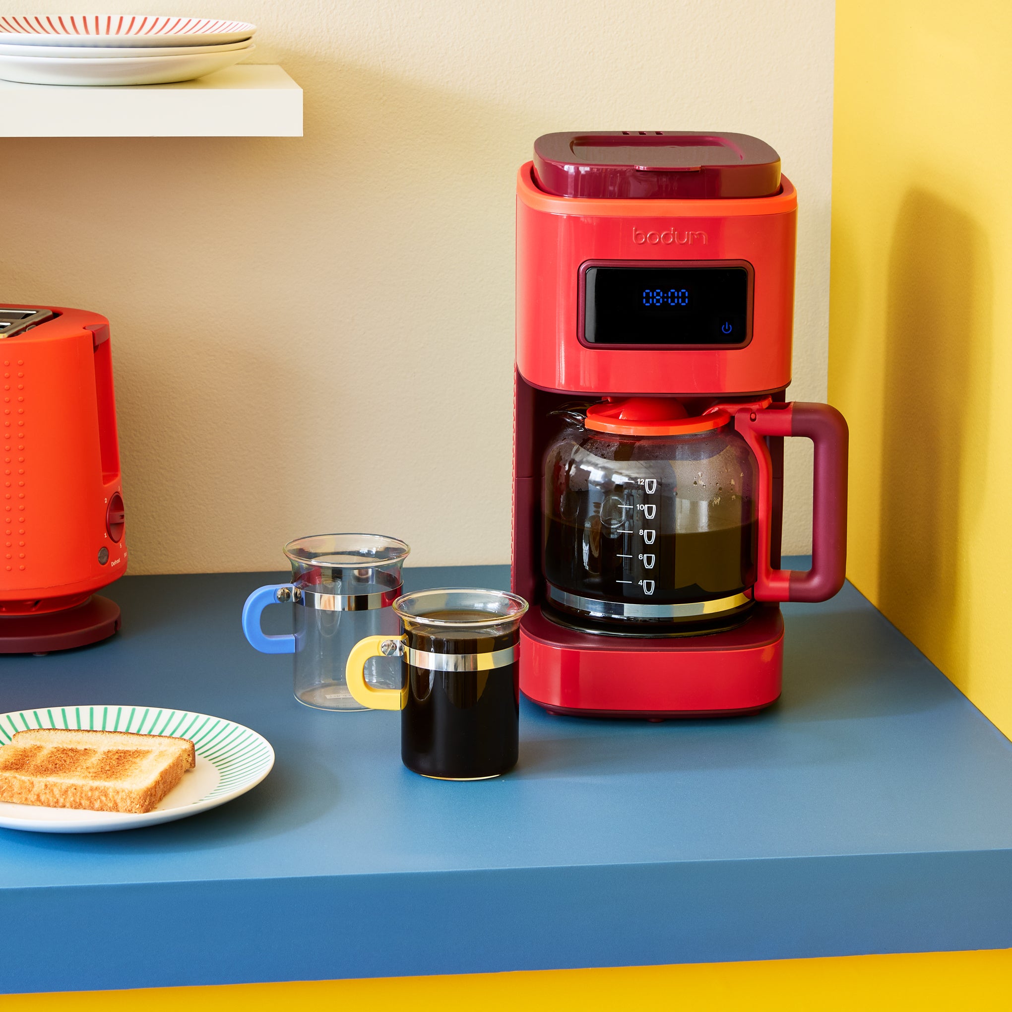 Bodum Programmable 12-Cup Coffee Maker - Red – MoMA Design Store