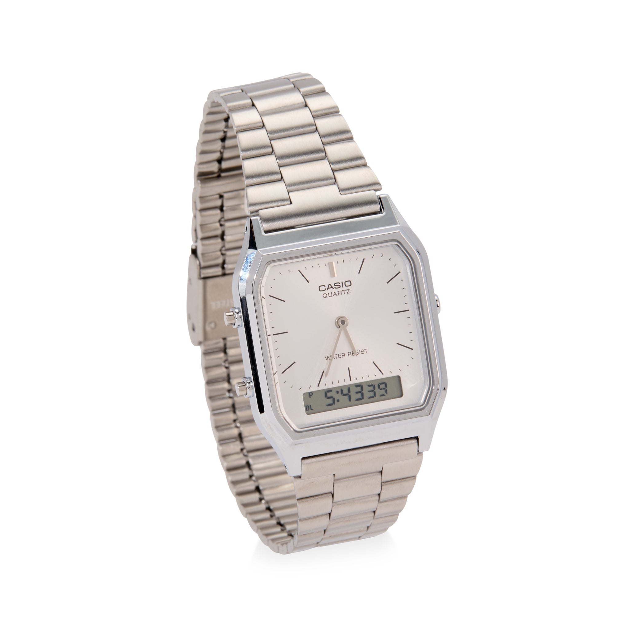 Casio AQ230 Analog Digital Watch - Silver – MoMA Design Store