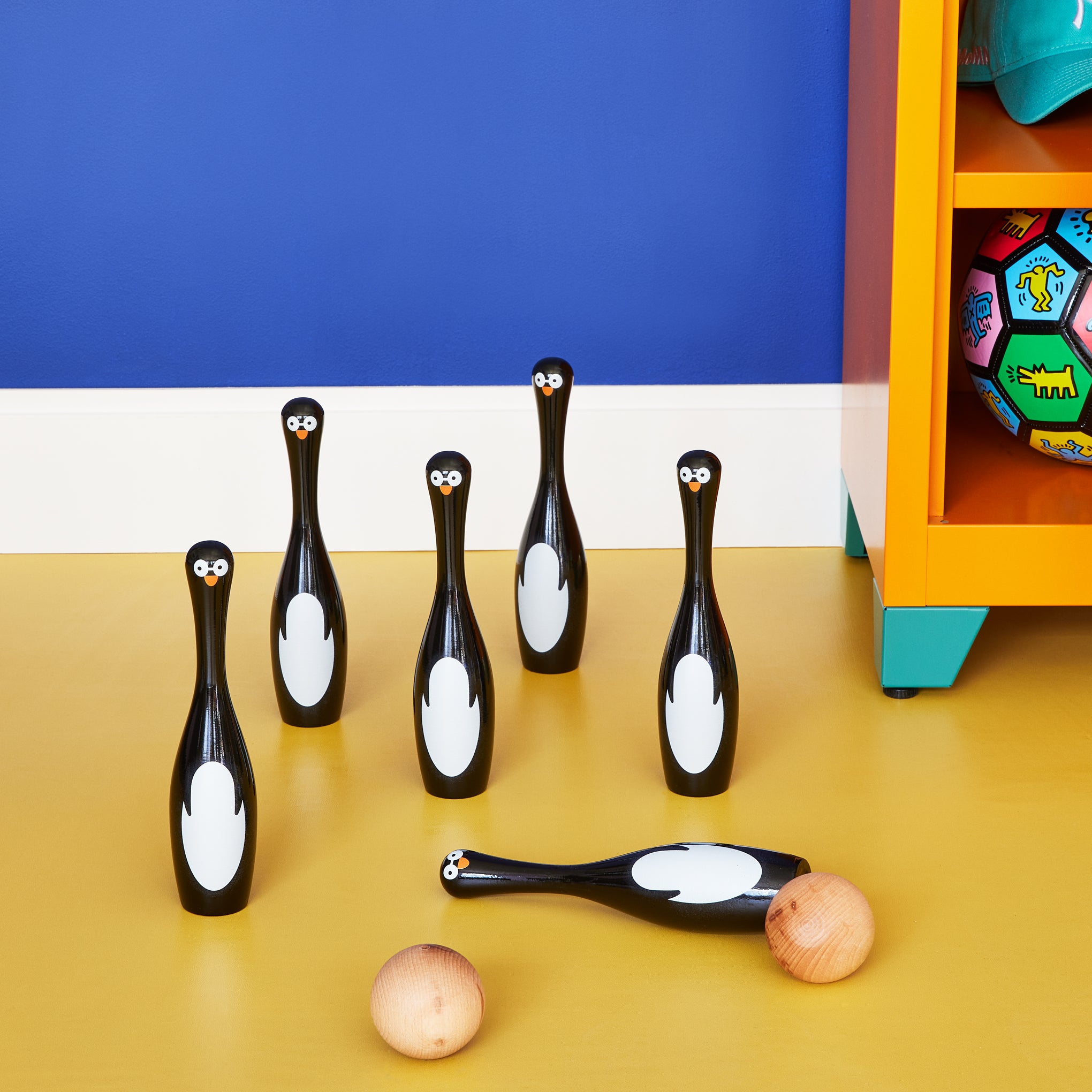 その他 Pingu Wooden Toy Bowling Game Penguin Bowling Set Toy – MoMA Design Store