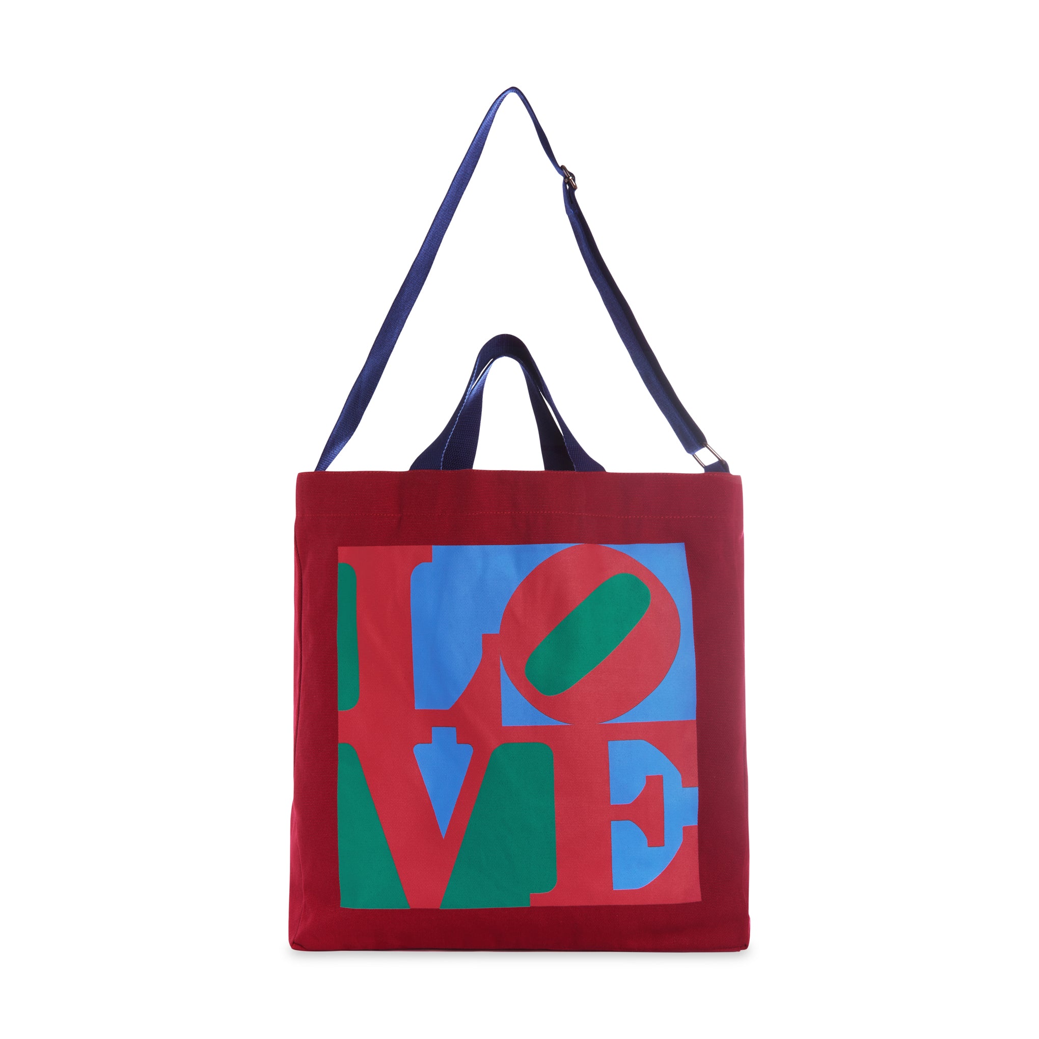 Robert Indiana LOVE Cotton Canvas Crossbody Tote Bag