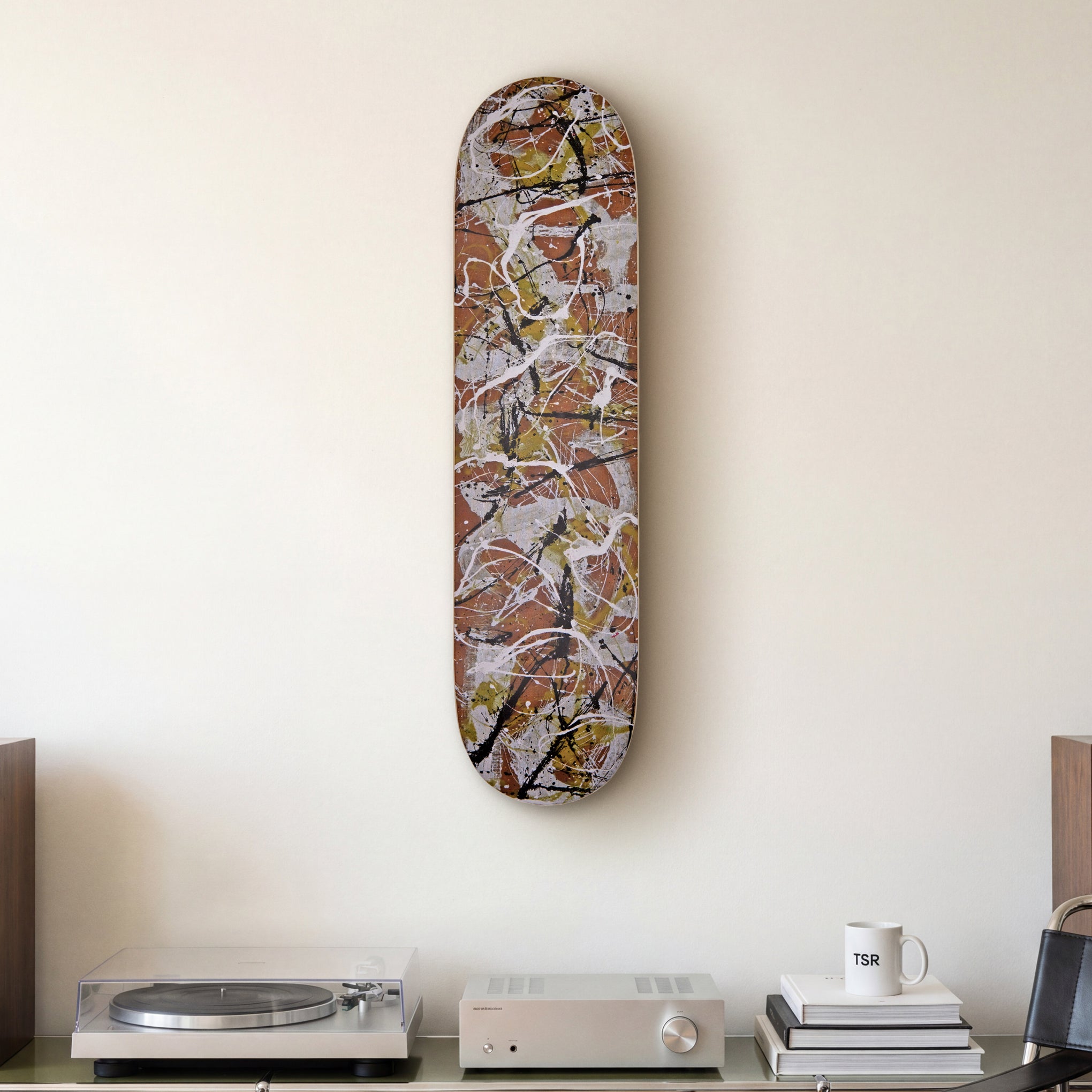 THE SKATEBROOM アート Jackson Pollock Skateboard from The Skateroom - Number 7 – MoMA