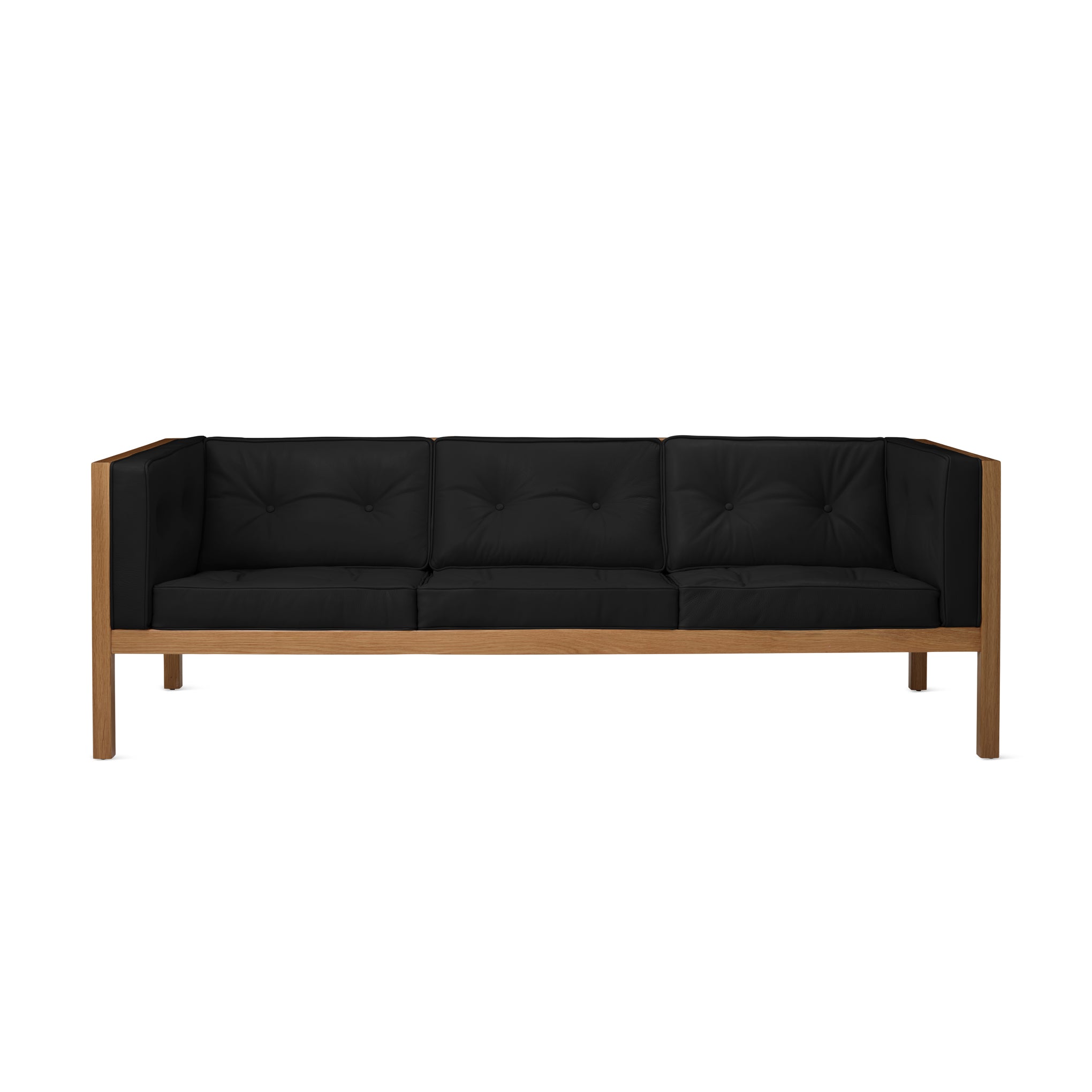 George Nelson Leather Cube Sofa from Herman Miller - White Oak