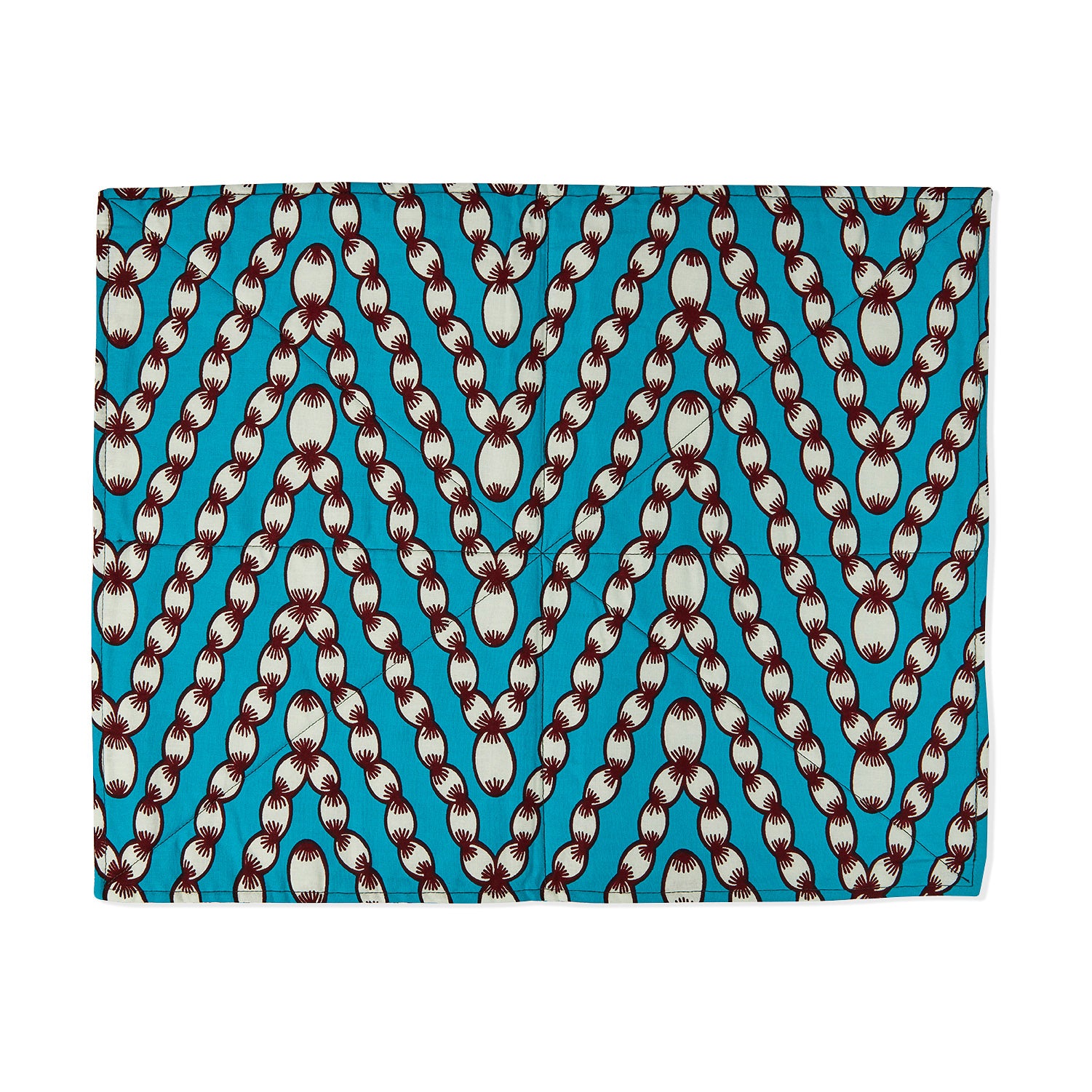 Royal Jelly Harlem Cotton Placemats Set of 2 Cerulean Blue Ropes