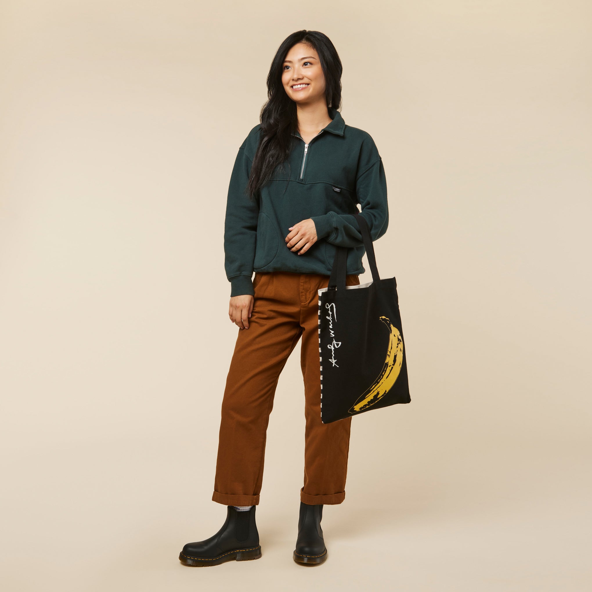 Andy Warhol Cotton Canvas Tote Bag - Black Banana – MoMA Design Store