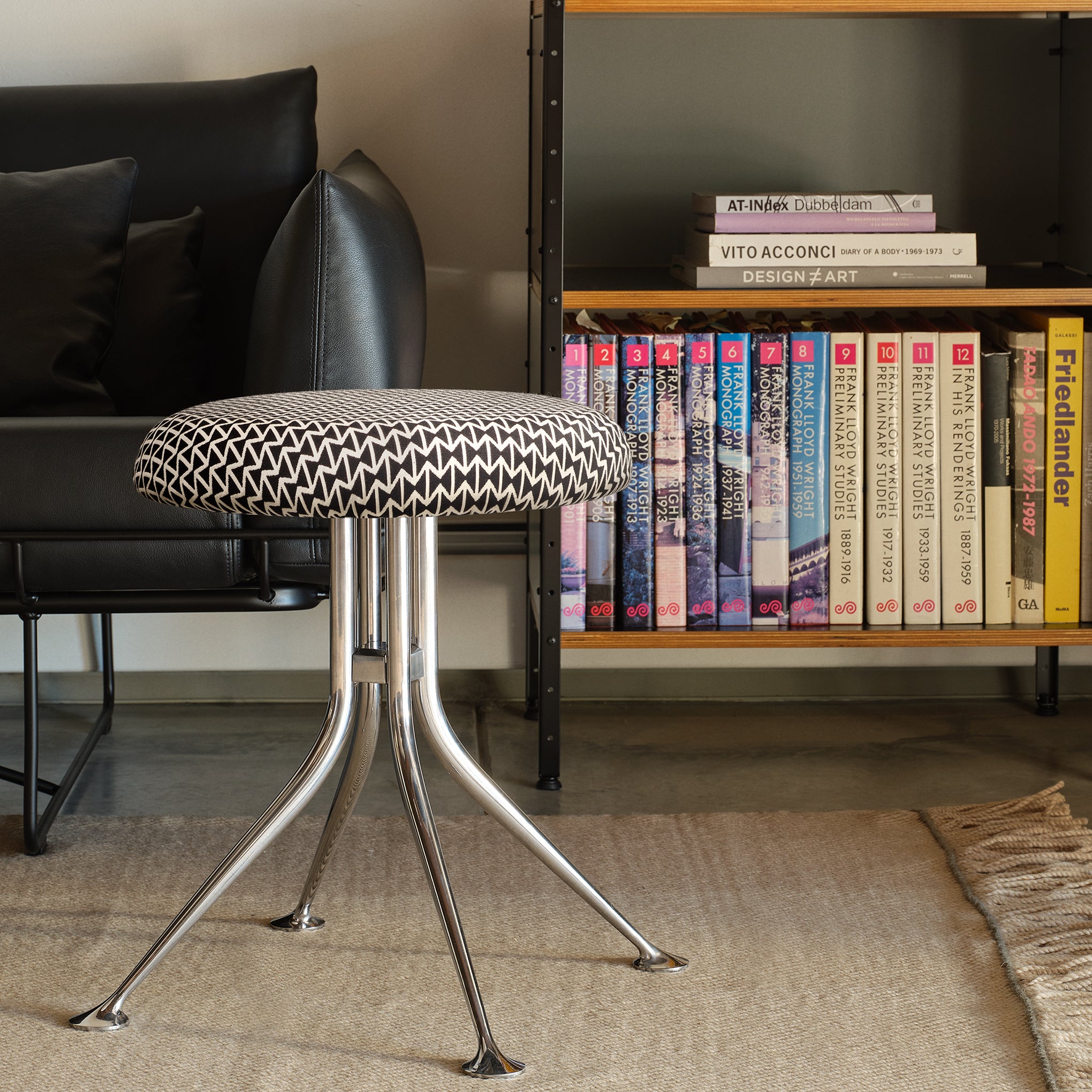 Alexander Girard Upholstered Stool from Herman Miller - Double