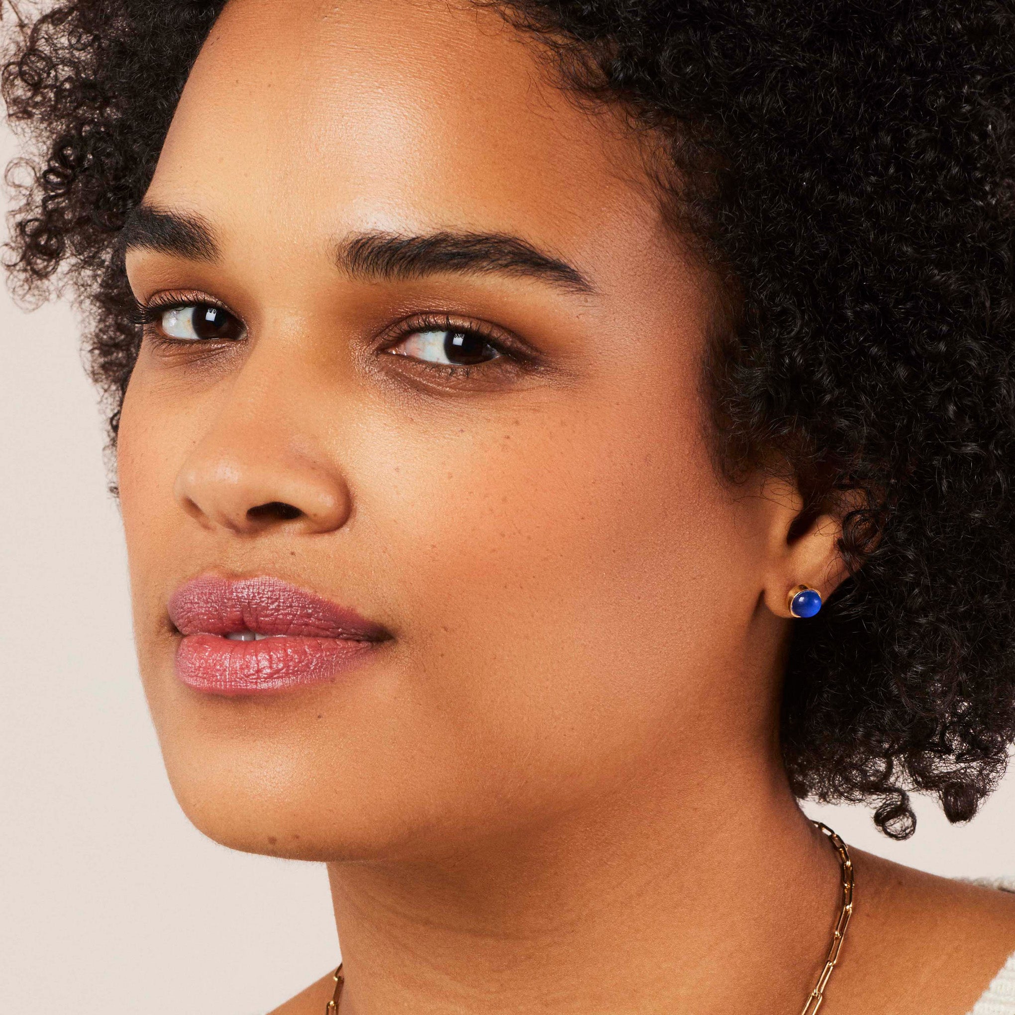 Soko Gold Plated Mini Umbo Stud Earrings MoMA Design Store soko-gold-plated-mini-umbo-stud-earrings-moma-design-store