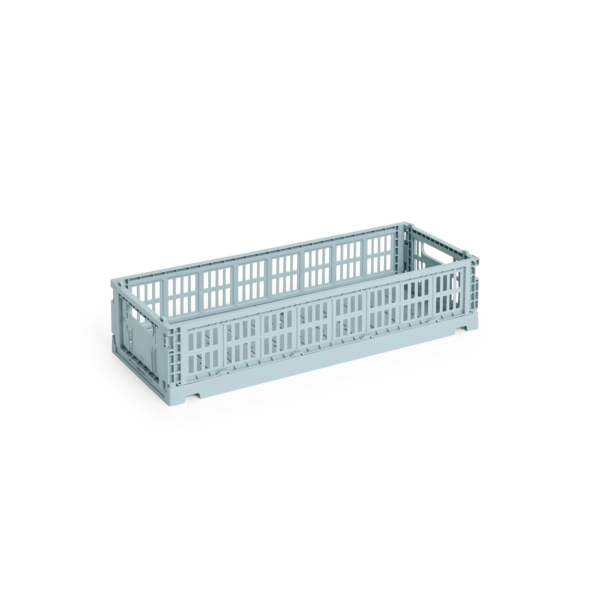HAY Recycled Plastic Collapsible Color Crate - Dusty Blue – MoMA