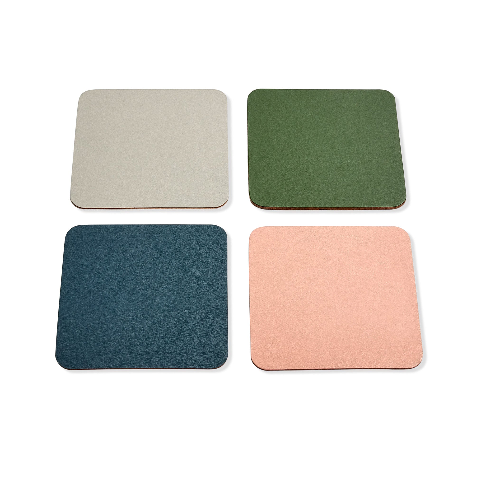 Dual-Sided Recycled Leather Coasters – Set of 4 - Square – MoMA