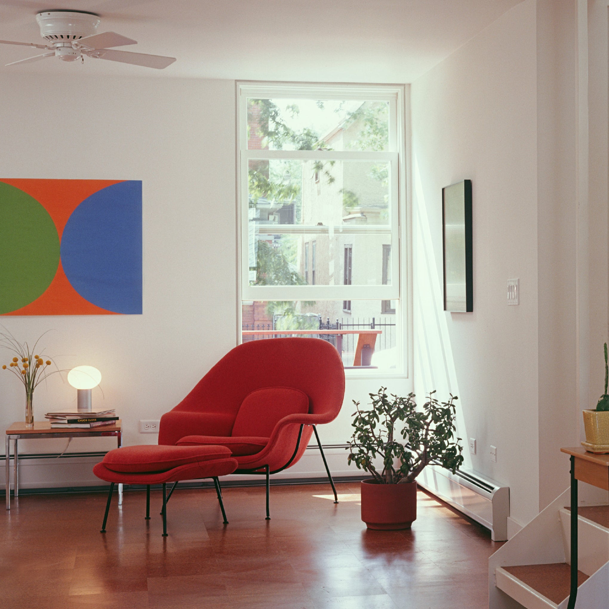 Knoll Womb Lounge Chair & Ottoman by Eero Saarinen - Red – MoMA