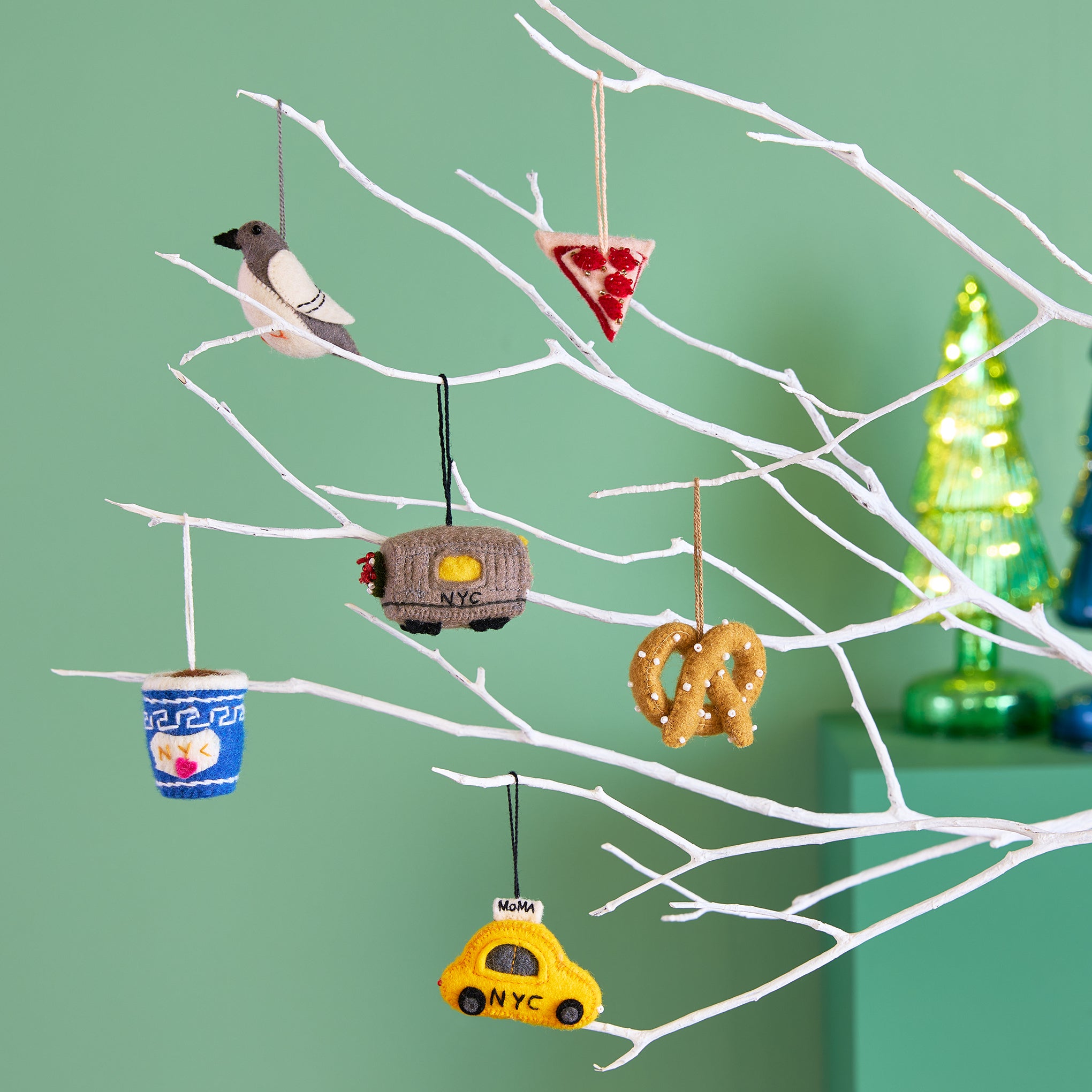 MoMA NYC Mini Felt Holiday Ornaments - Set of 6 – MoMA Design Store