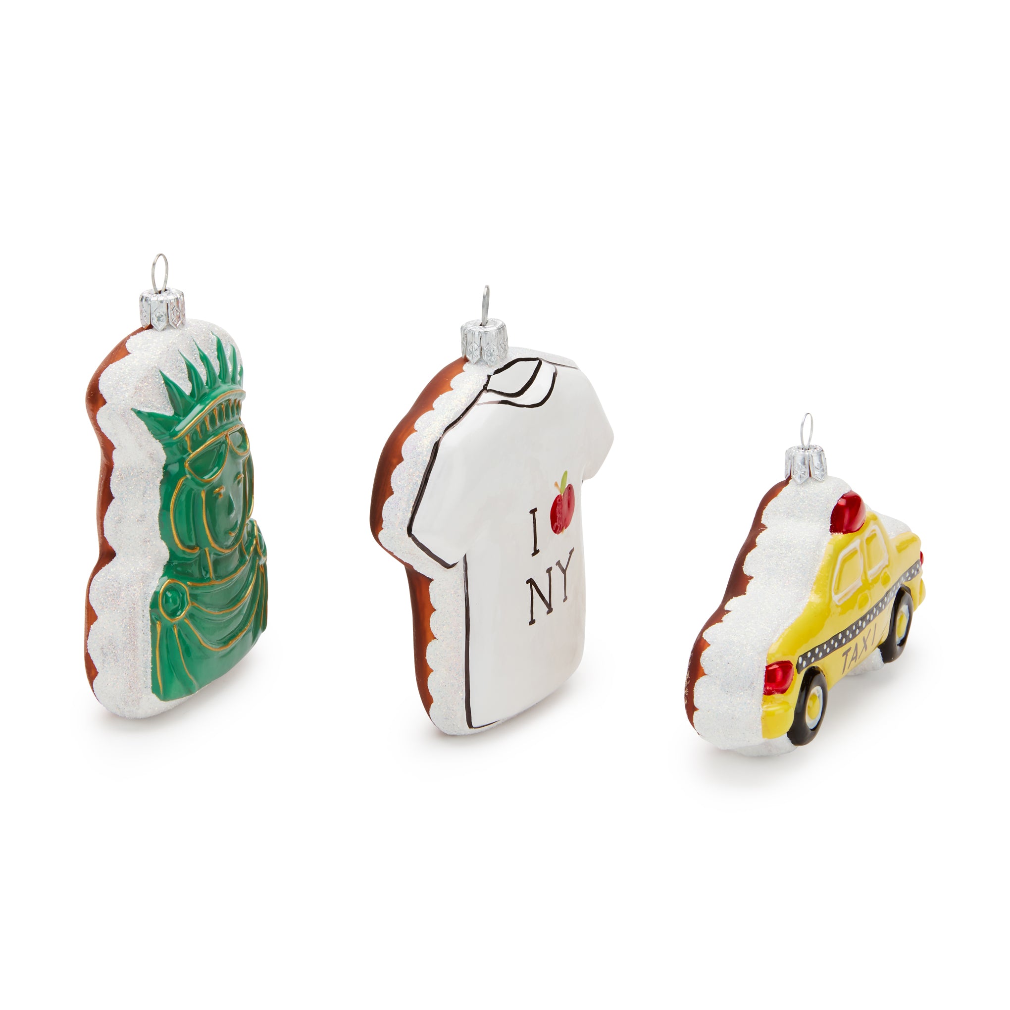 NYC Gingerbread Glass Ornaments - Set of 3 – MoMA Design Store