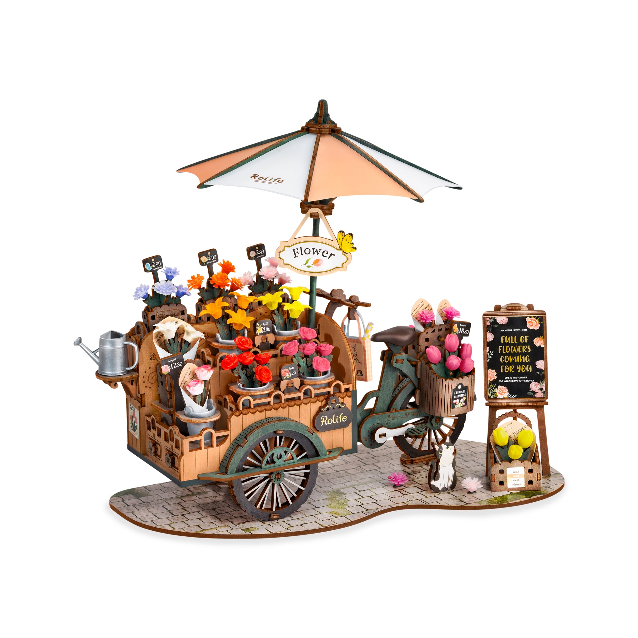 Rolife DIY Blossom Cart 3D Puzzle – MoMA Design Store