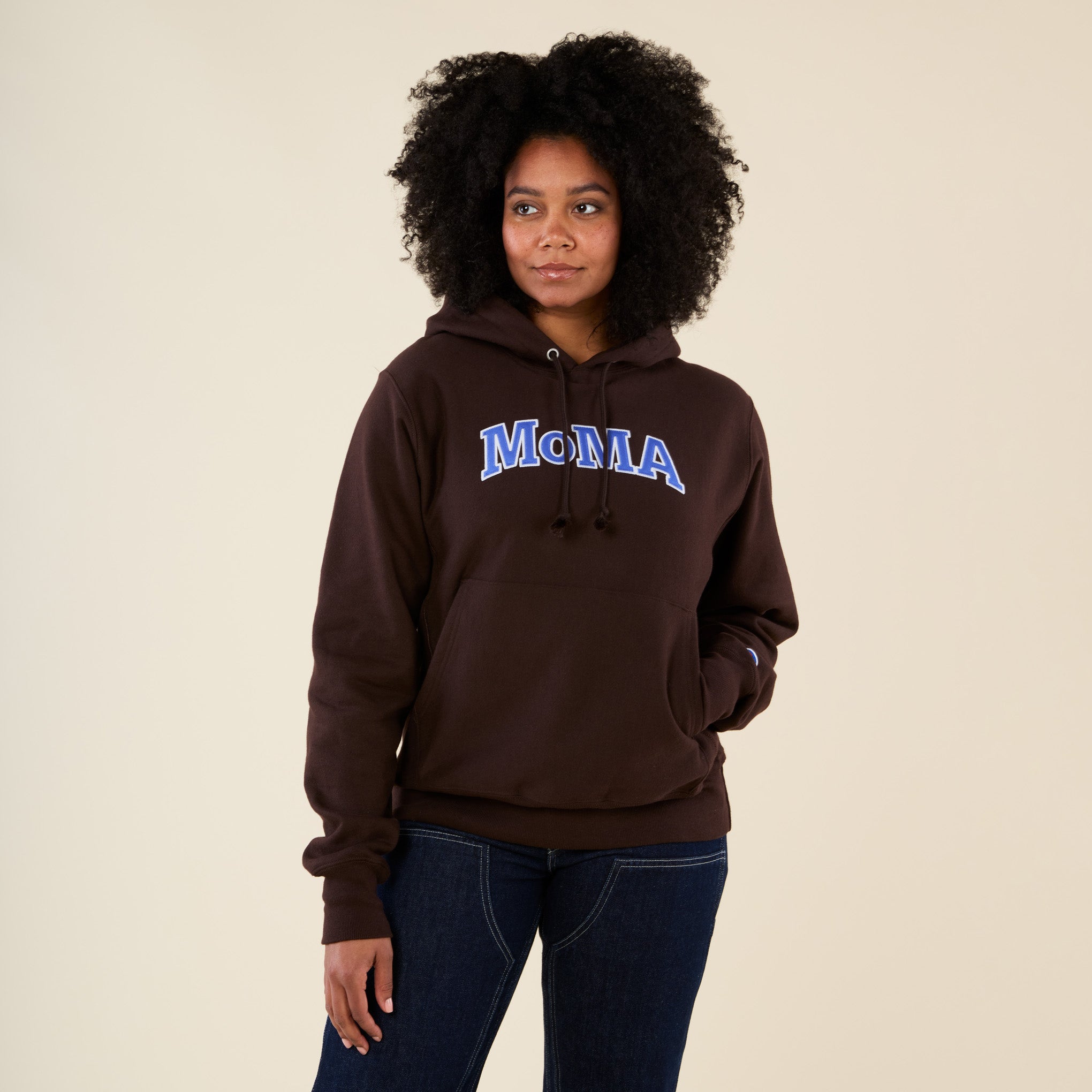Champion Hoodie - MoMA Edition - Brown/ Blue – MoMA Design Store