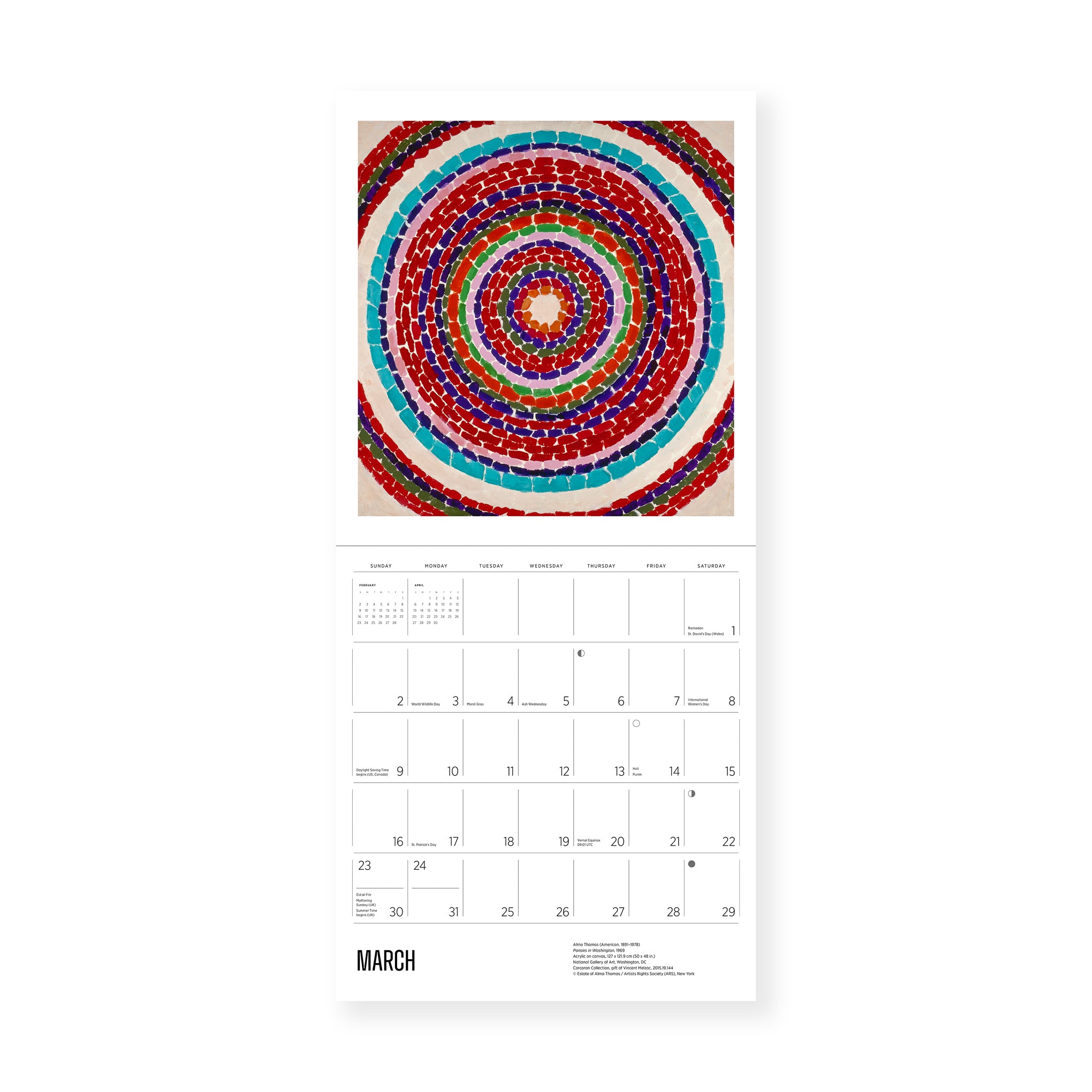 2025 Alma Thomas Wall Calendar MoMA Design Store