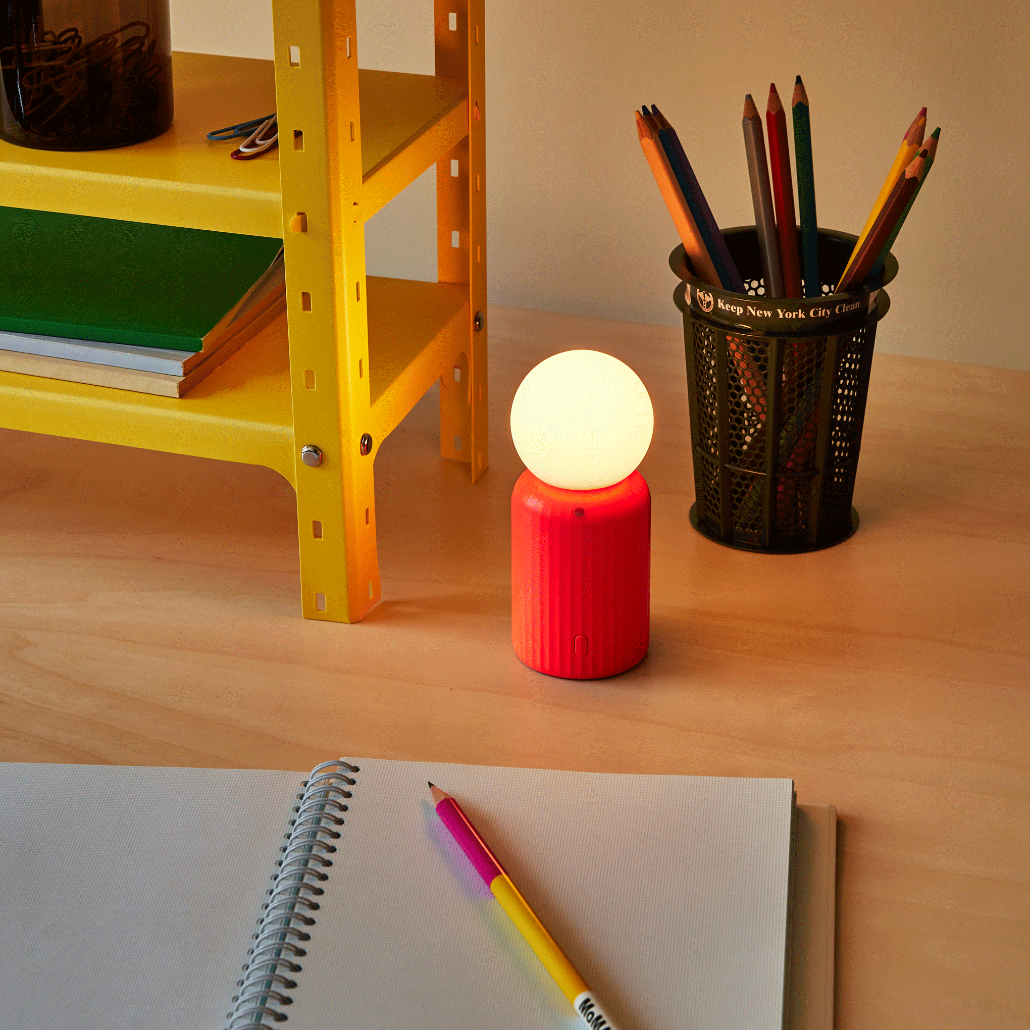 Skittle Portable Lamp - Coral – MoMA Design Store