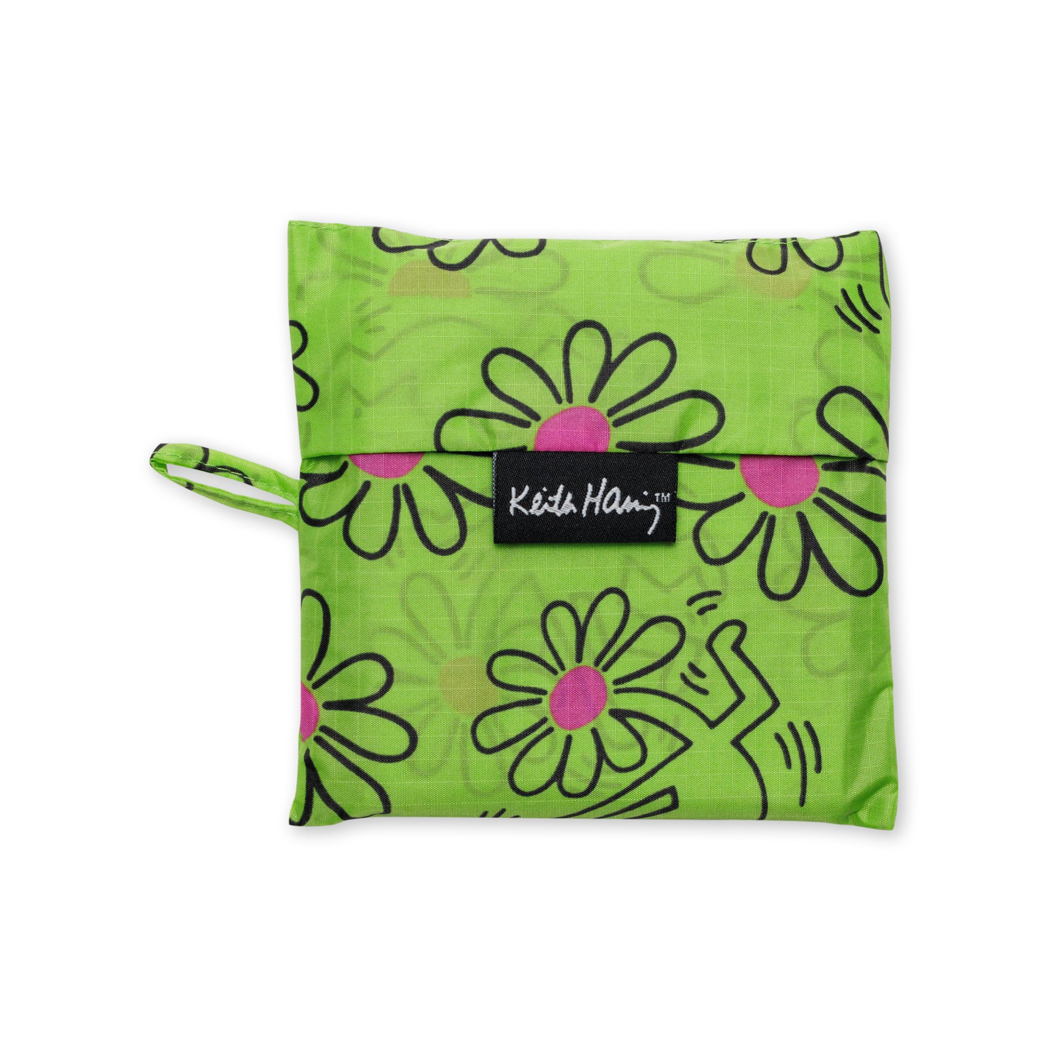 Keith Haring Baggu Recycled Nylon Standard Tote Keith Haring Flower keith-haring-baggu-recycled-nylon-standard-tote-keith-haring-flower