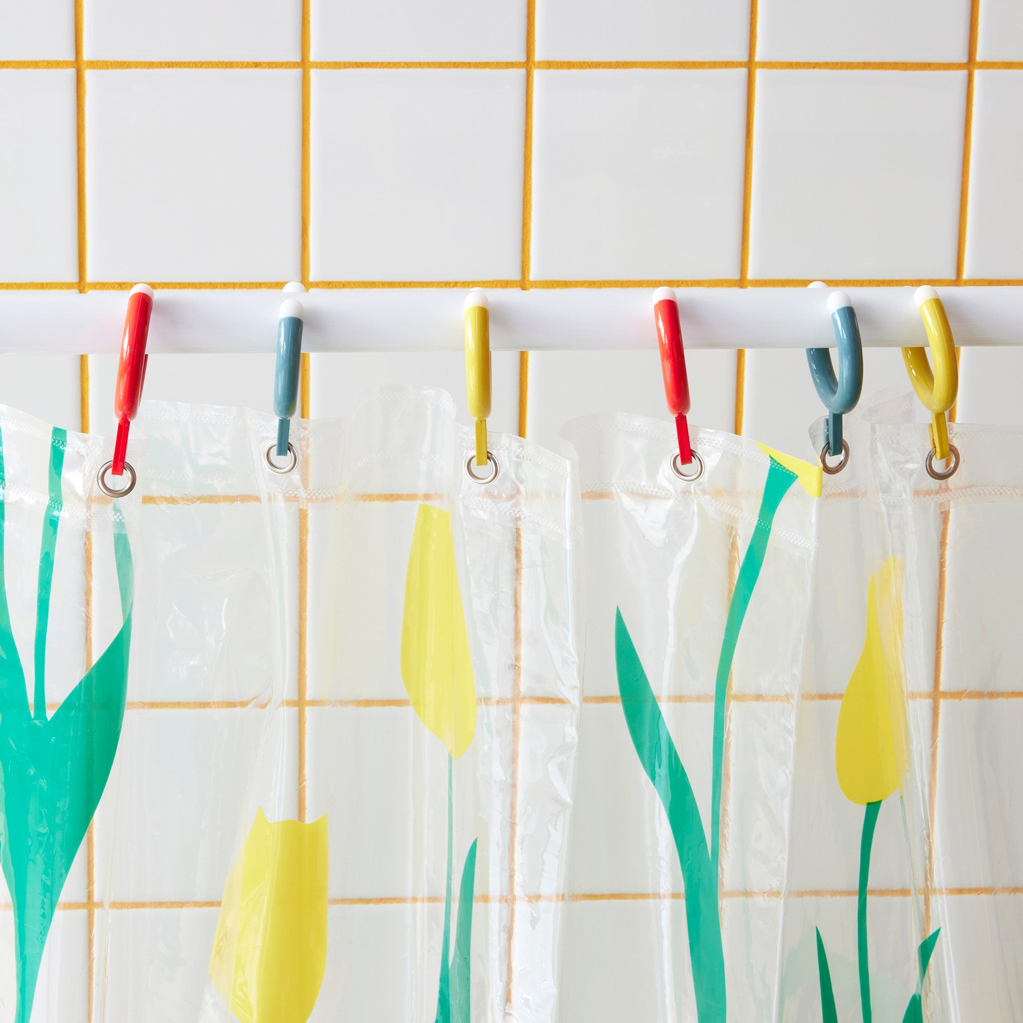 Hewi Shower Curtain Hooks Set of 12 White MoMA Design Store