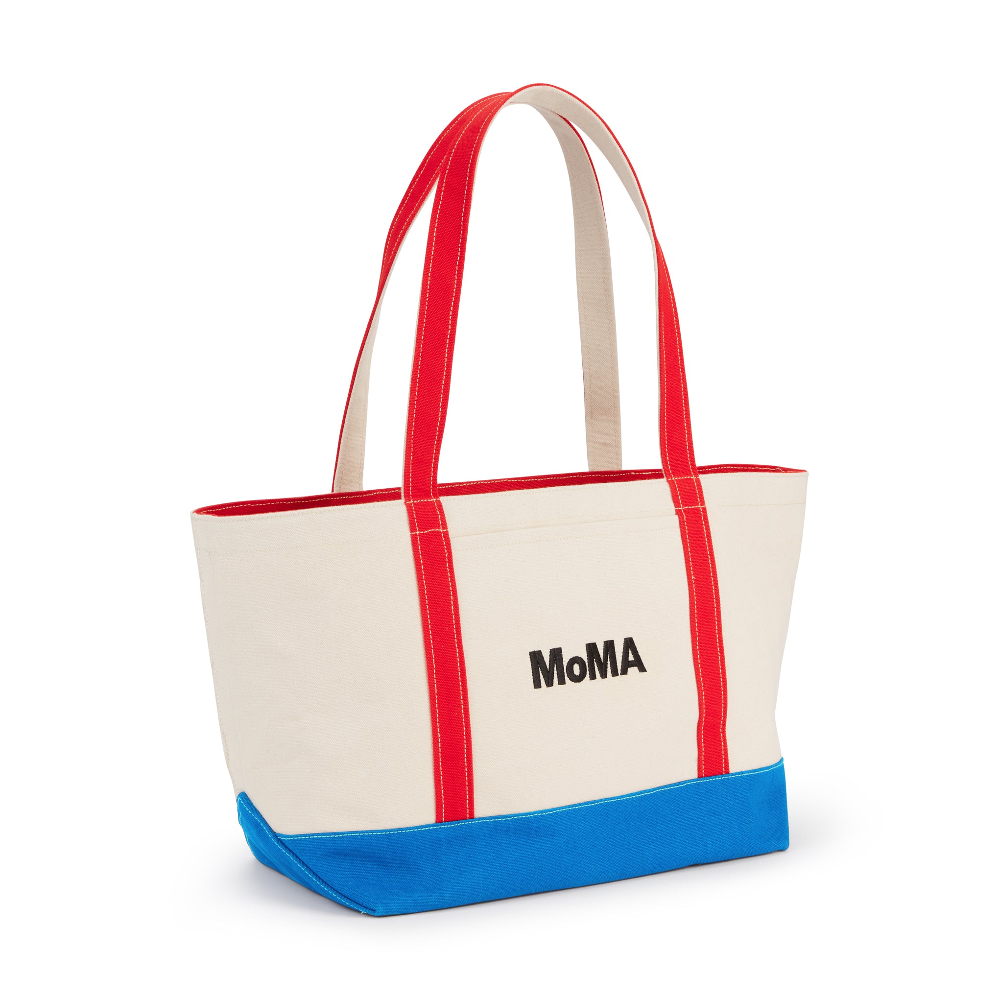 MoMA Baggu Heavyweight Canvas Tote - Red/ Blue
