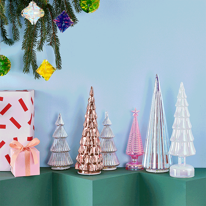 MoMA LED Glass Lighted Tree- Large - White Tiered – MoMA Design Store