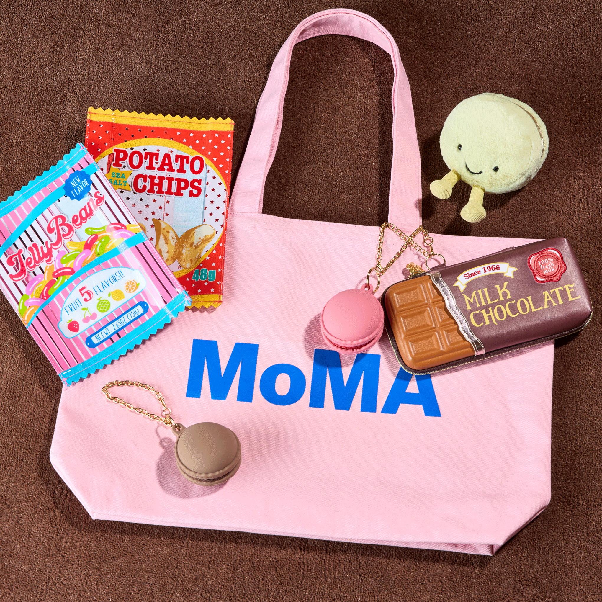Macaron Pouch Bag Charm - Chocolate – MoMA Design Store