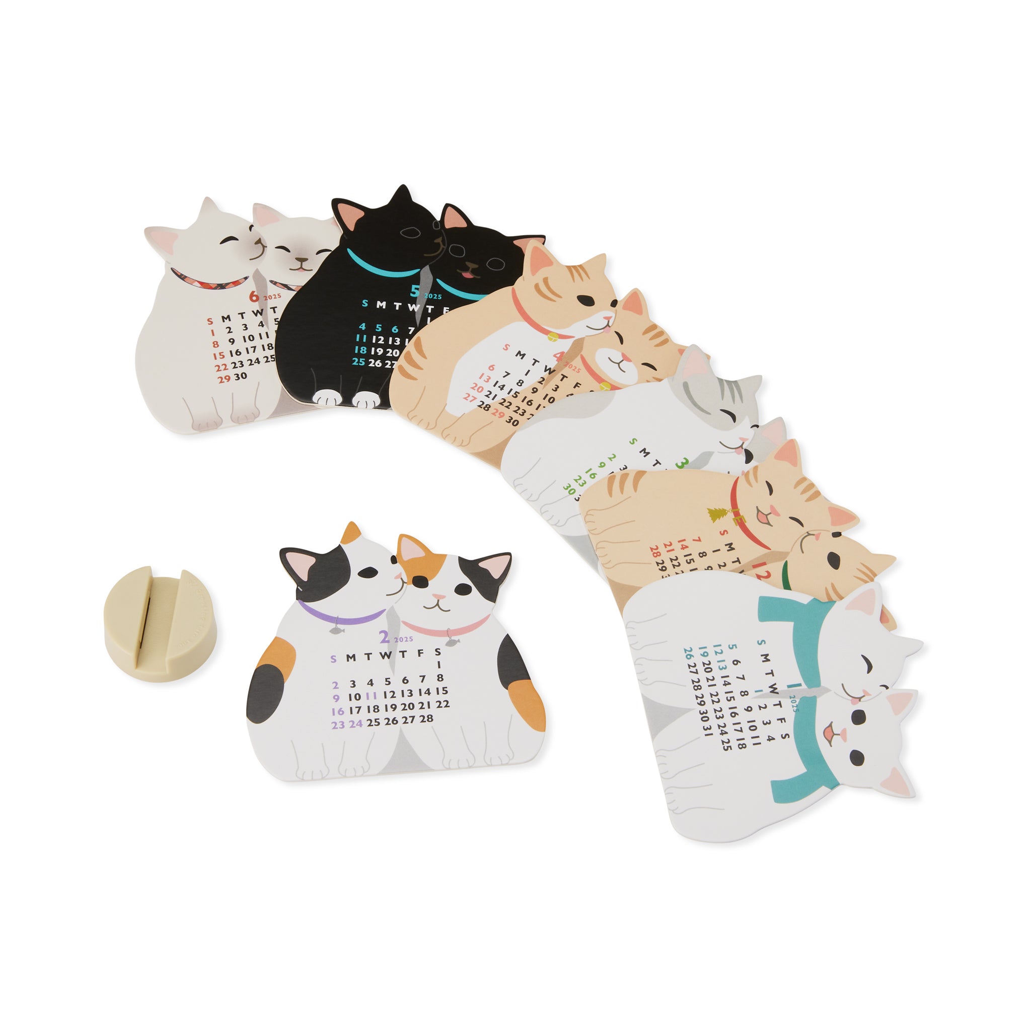 2025 3D Twin Cats Desk Calendar MoMA Design Store