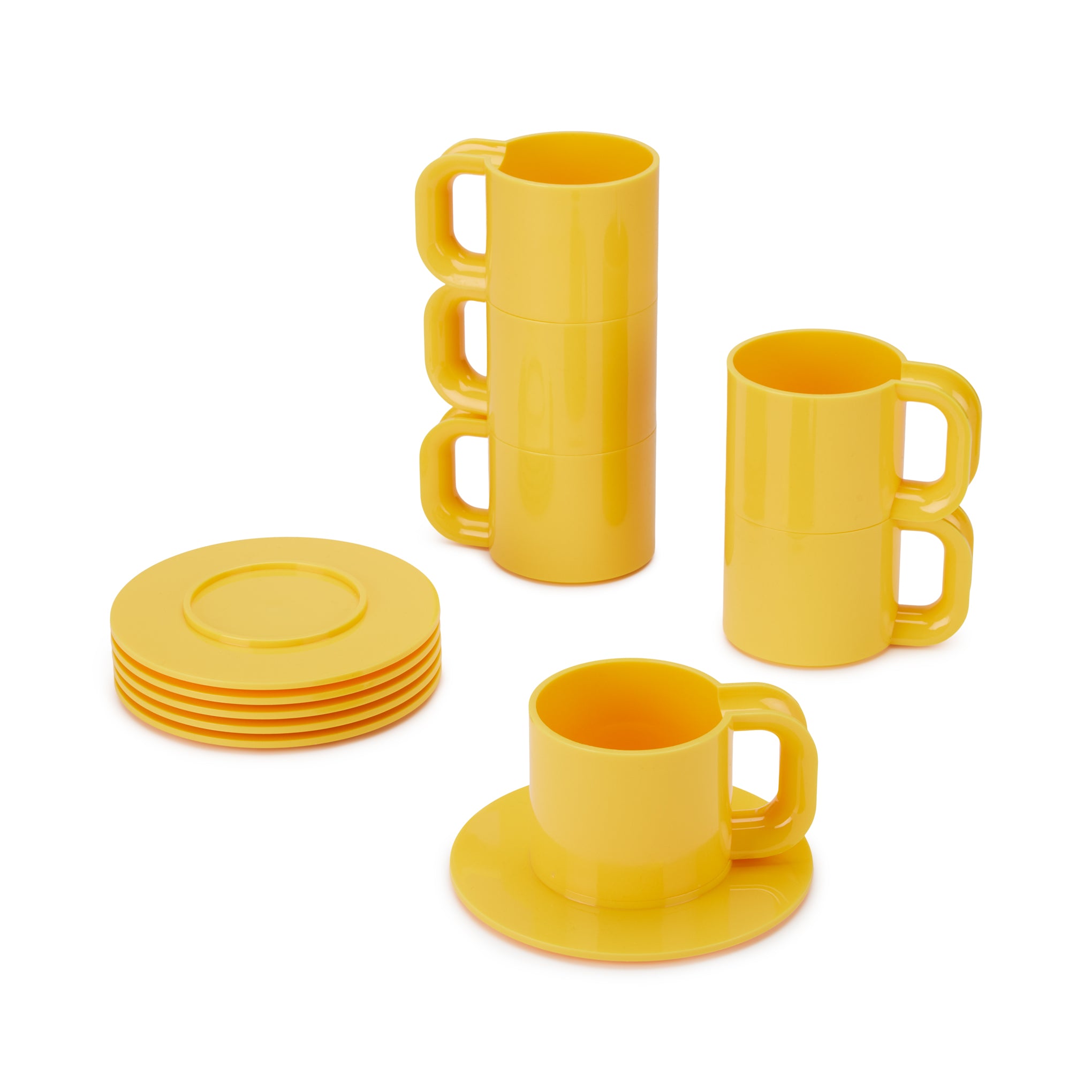 Yellow Shades Ceramic cups, Set of 6 high quality handmade Cups